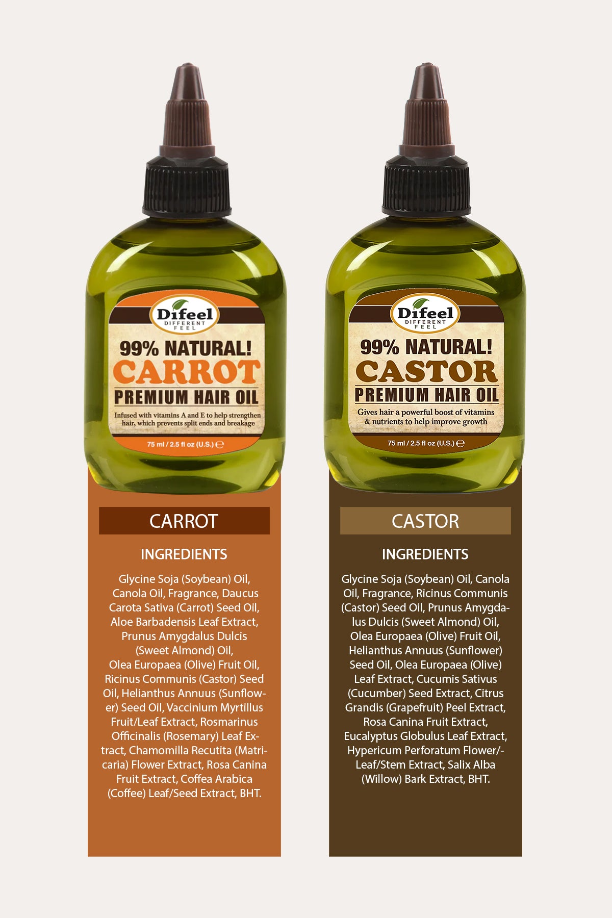 DIFEEL 99% NATURAL PREMIUM HAIR OIL 2.5oz