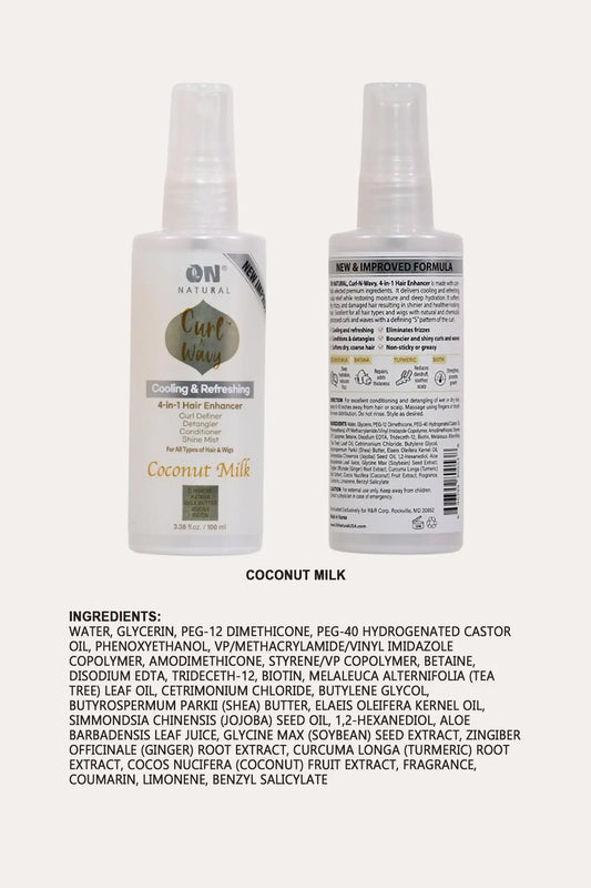ON NATURAL CURL-N-WAVY 4IN1  ENHANCER 3.38OZ ON NATURAL