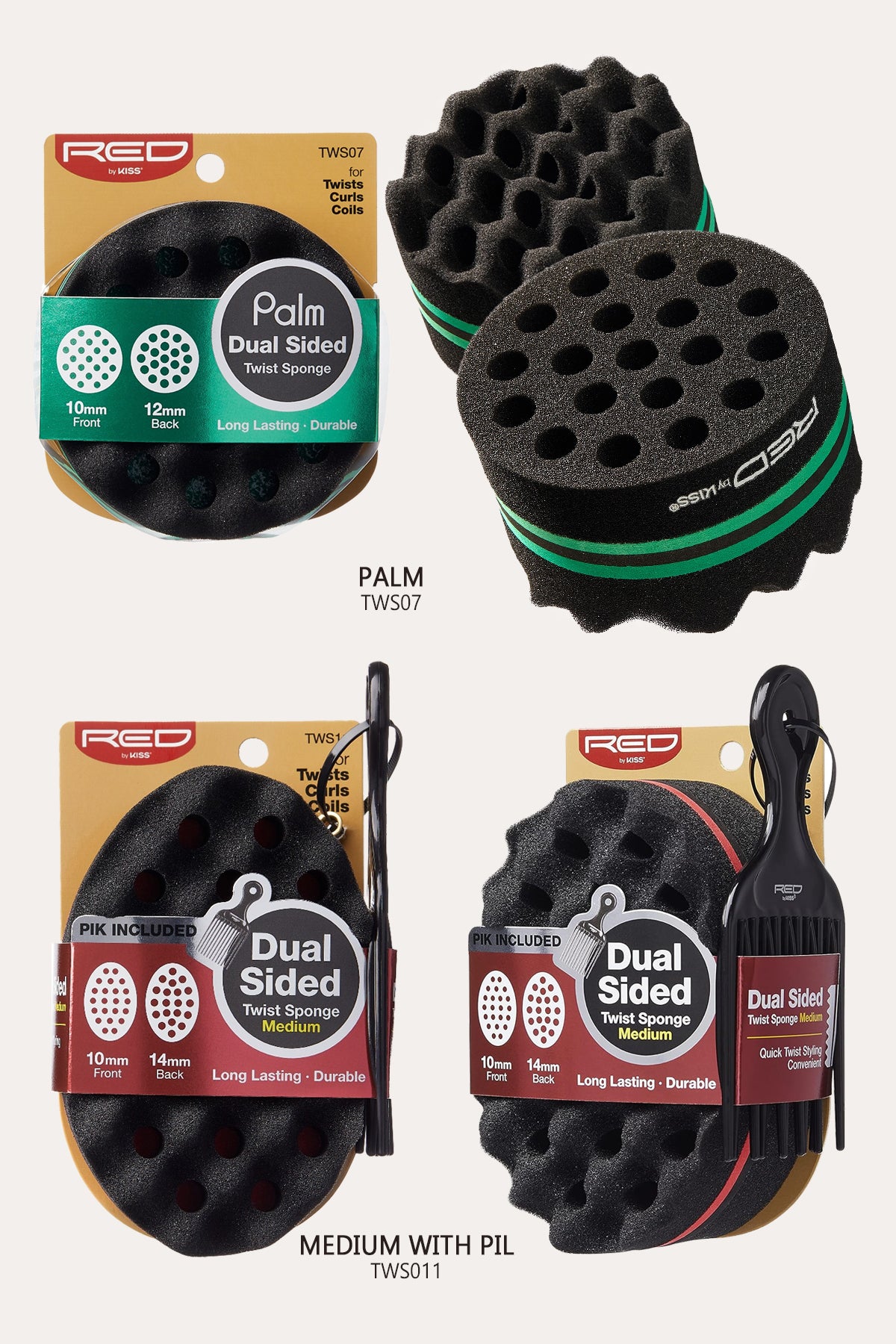 RED BY KISS DUAL SIDED TWIST SPONGE - BSW BEAUTY CANADA