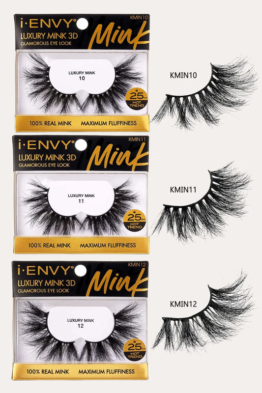 I ENVY LUXURY MINK STRIP LASHES RED BEAUTY