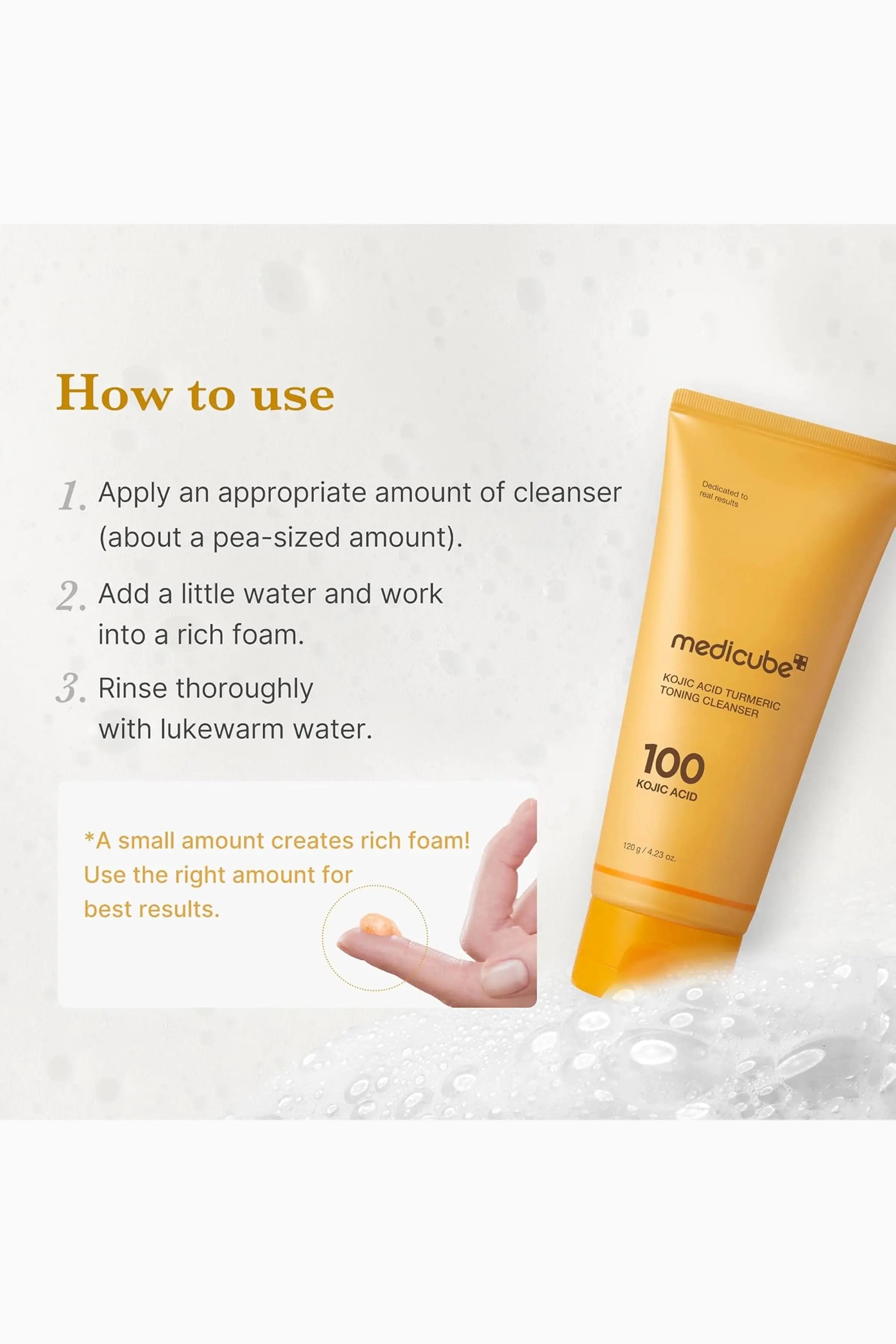 MEDICUBE KOJIC ACID TURMERIC TONING CLEANSER