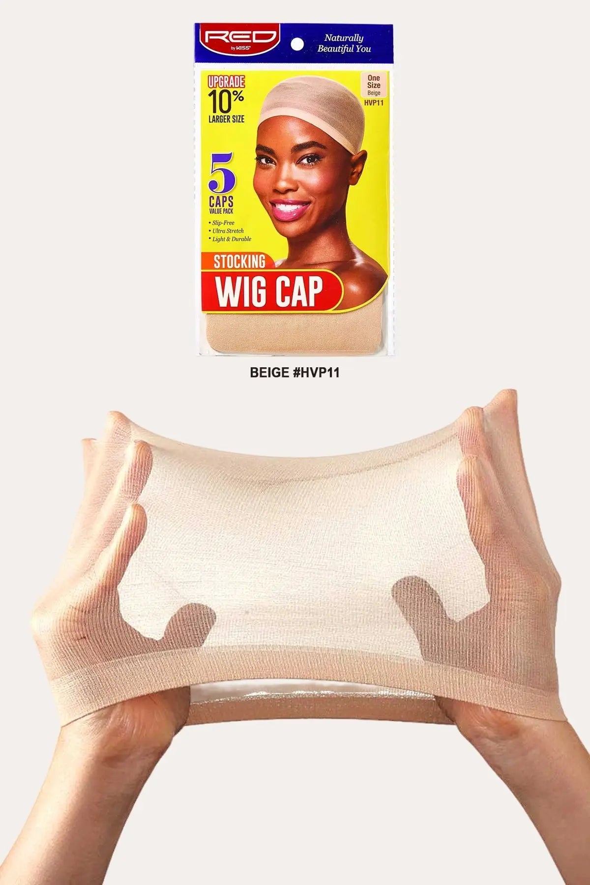 RED BY KISS STOCKING WIG CAP (5PCS) Red By Kiss