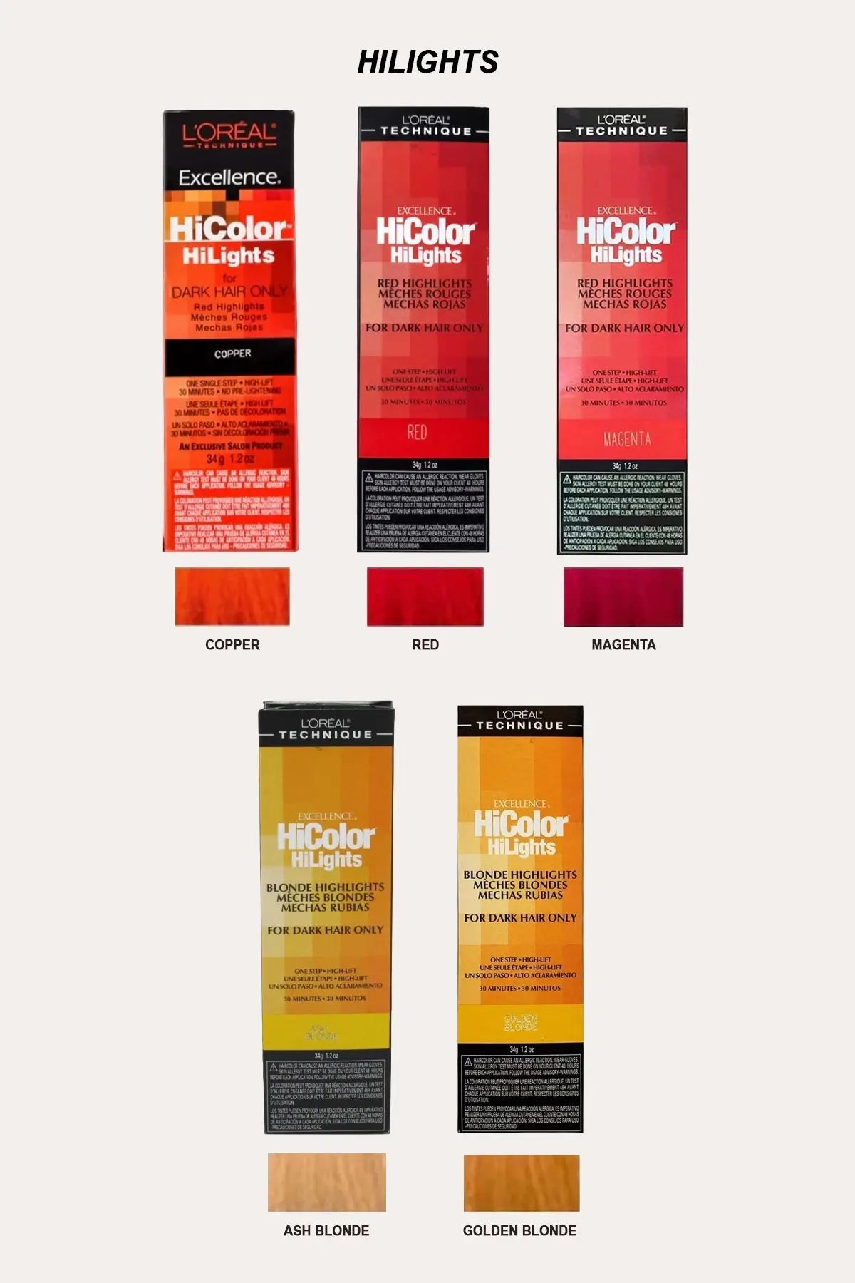 LOREAL EXCELLENCE HICOLOR FOR DARK HAIR ONLY