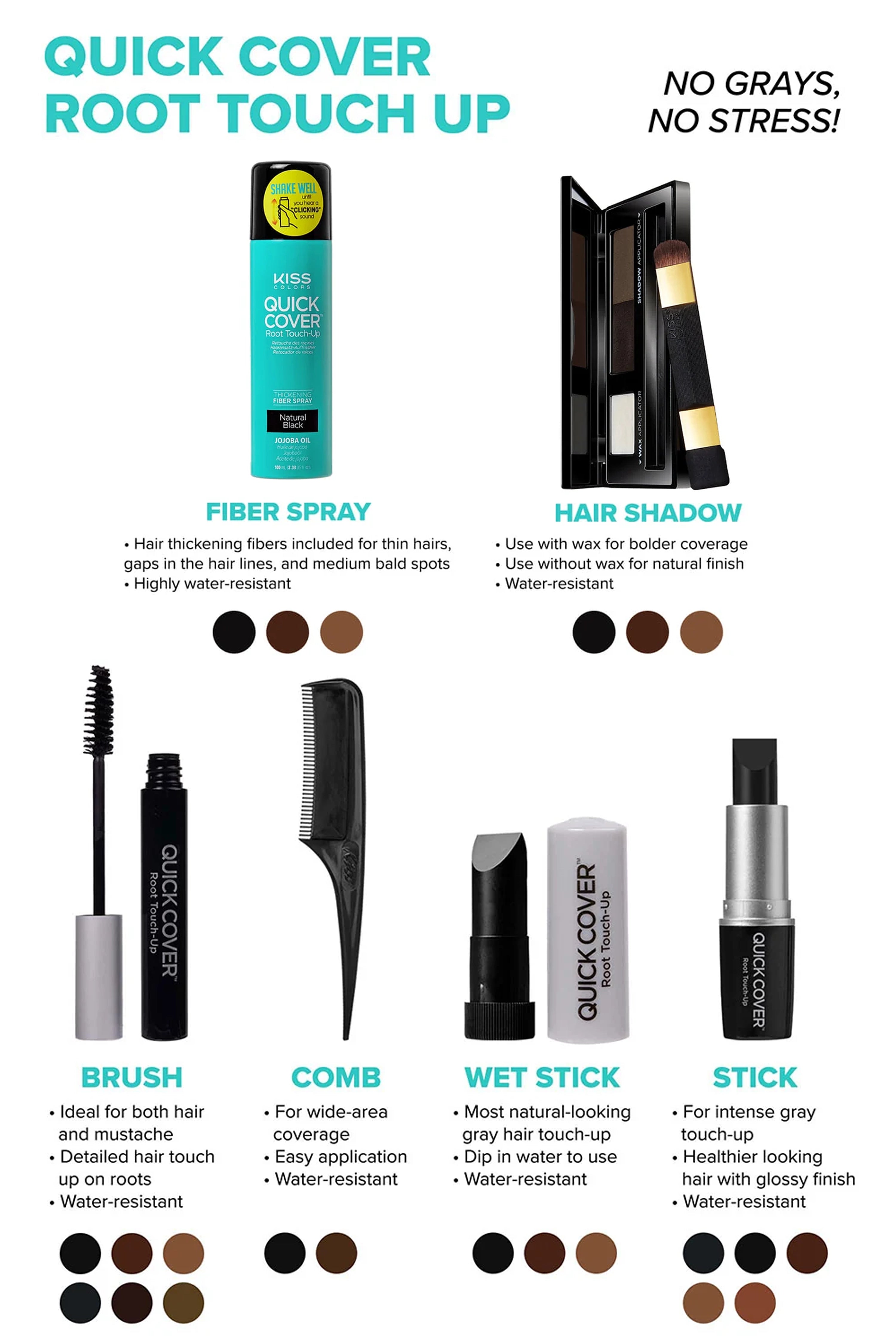 KISS COLORS QUICK COVER ROOT TOUCH UP