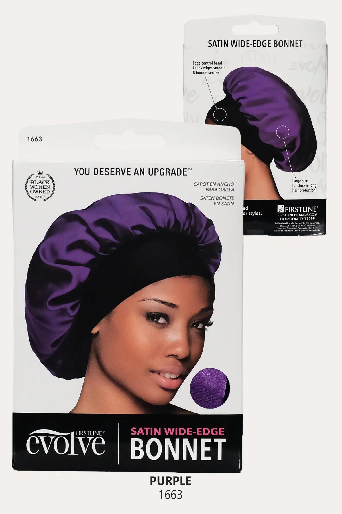 EVOLVE SATIN WIDE EDGE BONNET FIRSTLINE