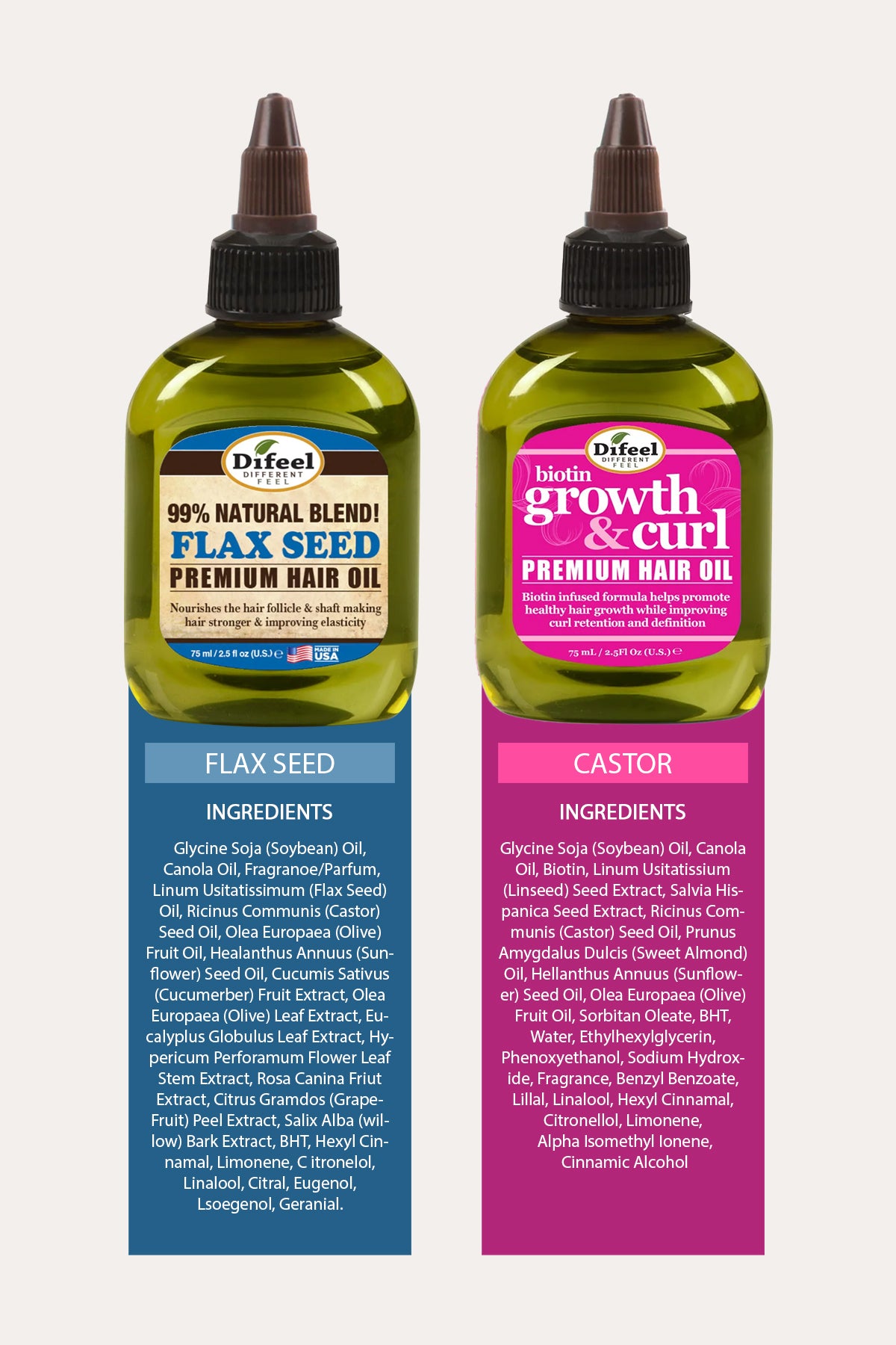 DIFEEL 99% NATURAL PREMIUM HAIR OIL 2.5oz