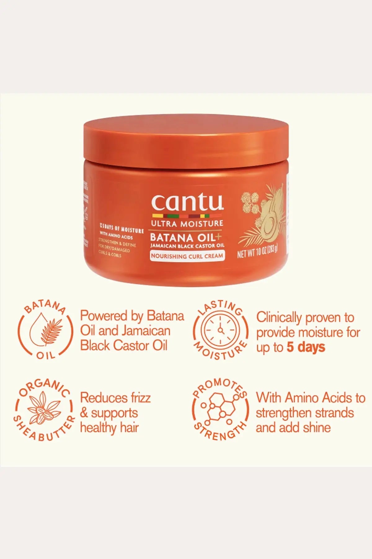 CANTU ULTRA MOISTURE BATANA OIL NOURISHING CURL CREAM CANTU