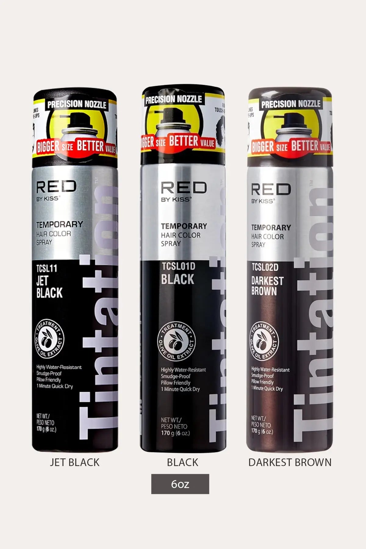 KISS NEW YORK TINTATION TEMPORARY HAIR COLOR SPRAY - 13 COLORS - BSW BEAUTY CANADA