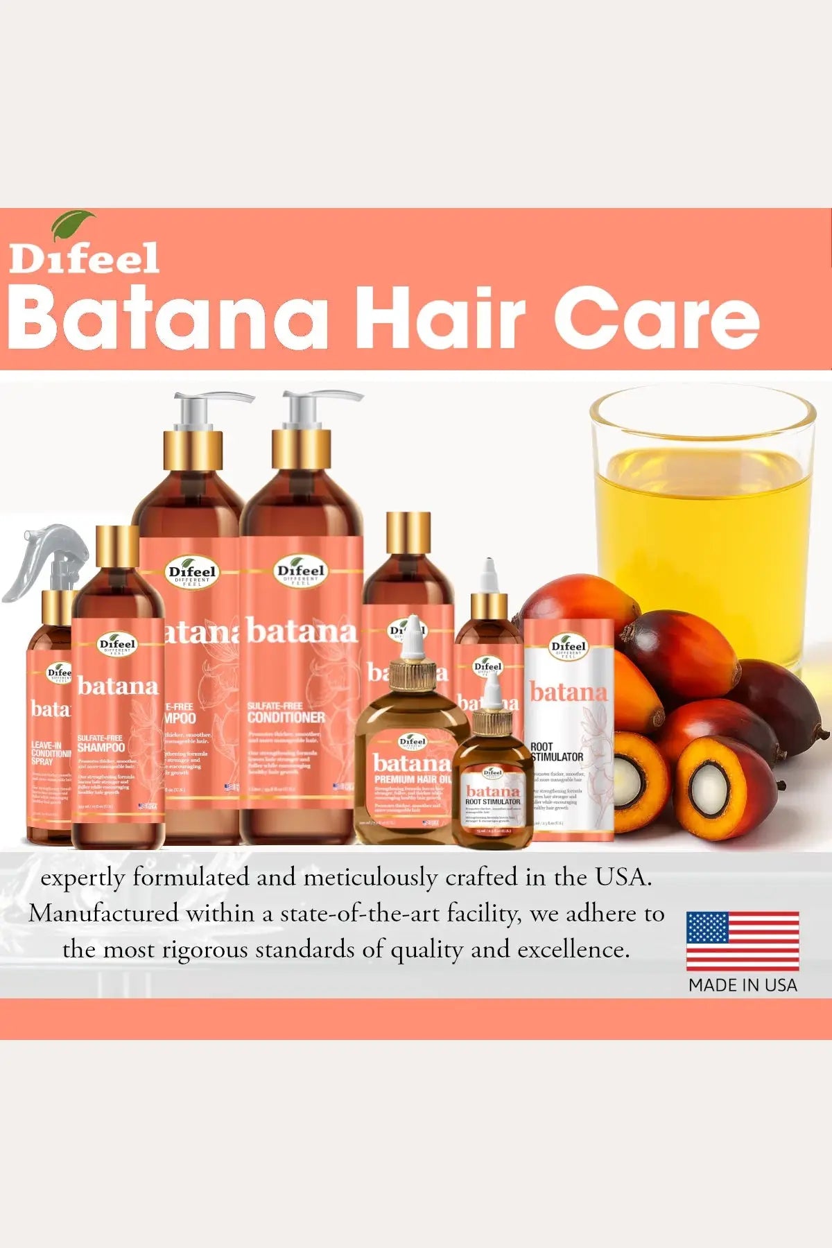DIFEEL BATANA SHAMPOO SULFATE-FREE 12oz DIFEEL