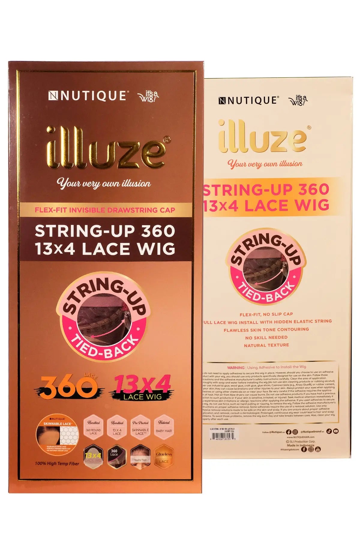 NUTIQUE ILLUZE GLUELESS STRING-UP 360 13X4 LACE WIG BILLIE