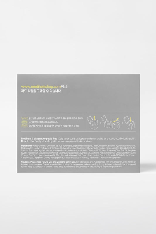 MEDIHEAL COLLAGEN AMPOULE PAD 100 SHEETS - BSW BEAUTY CANADA
