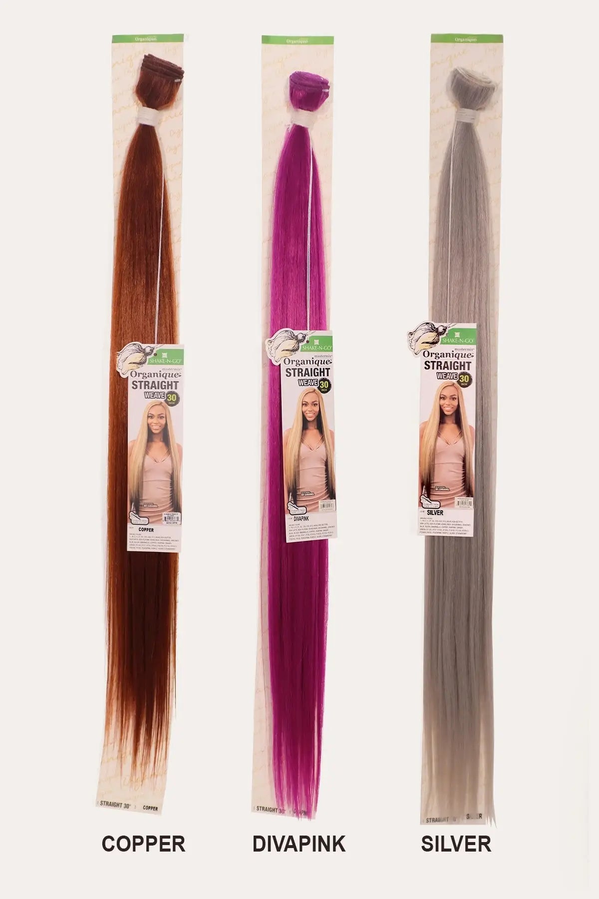SHAKE N GO ORGANIQUE MASTERMIX WEAVE - STRAIGHT 30"