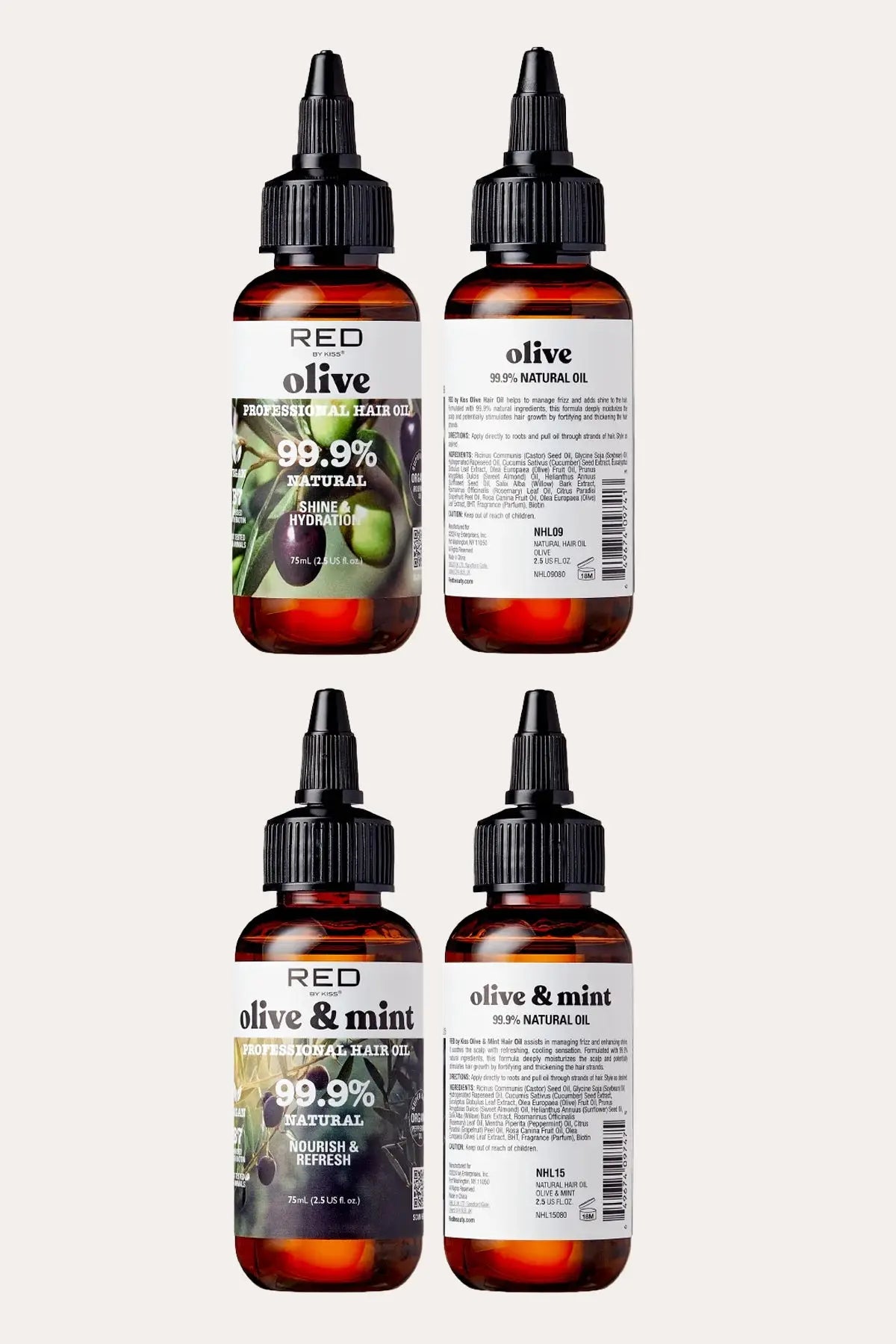 RED BY KISS PROFESSIONAL HAIR OIL (8 TYPES)