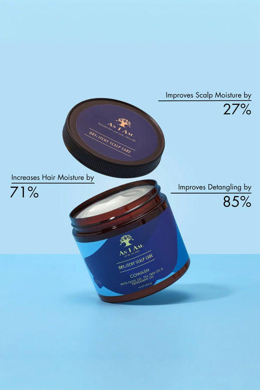 AS I AM DRY & ITCHY SCALP CARE OLIVE & TEA TREE OIL CO-WASH 16oz AS I AM