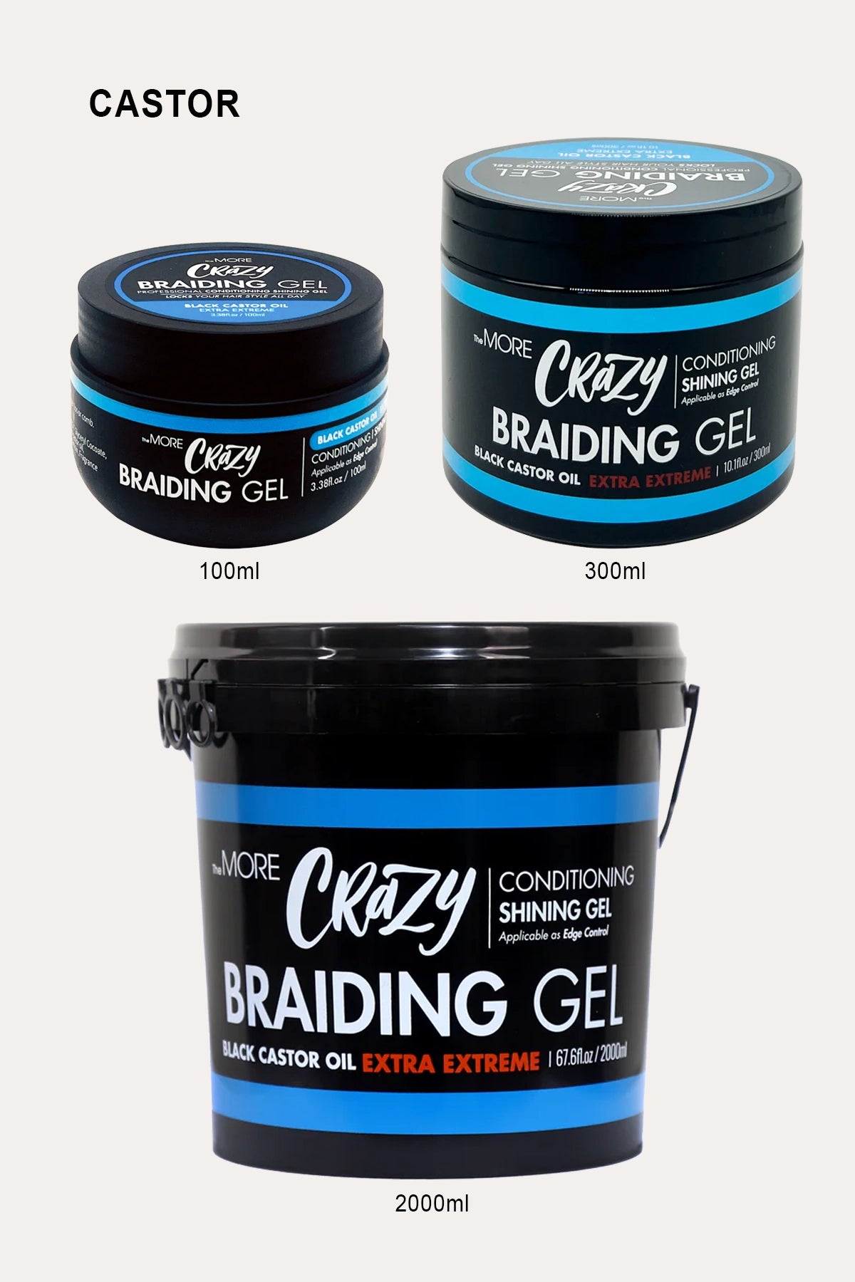 THE MORE CRAZY BRAIDING GEL EXTRA EXTREME HOLD