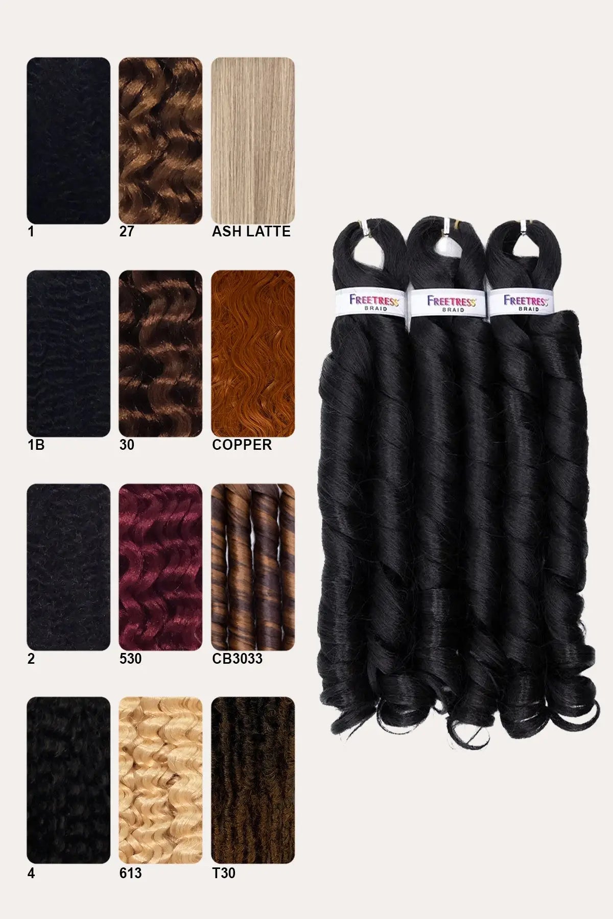 SHAKE N GO FREETRESS 3X FRENCH CURL BRAID 22" SHAKE N GO