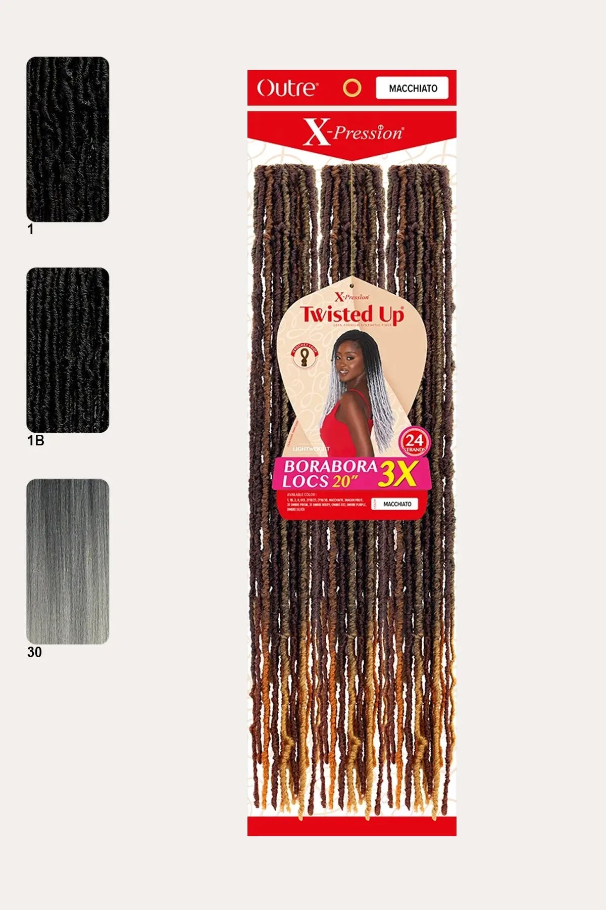 OUTRE X-PRESSION TWISTED UP 3X BORABORA LOCS 20" OUTRE