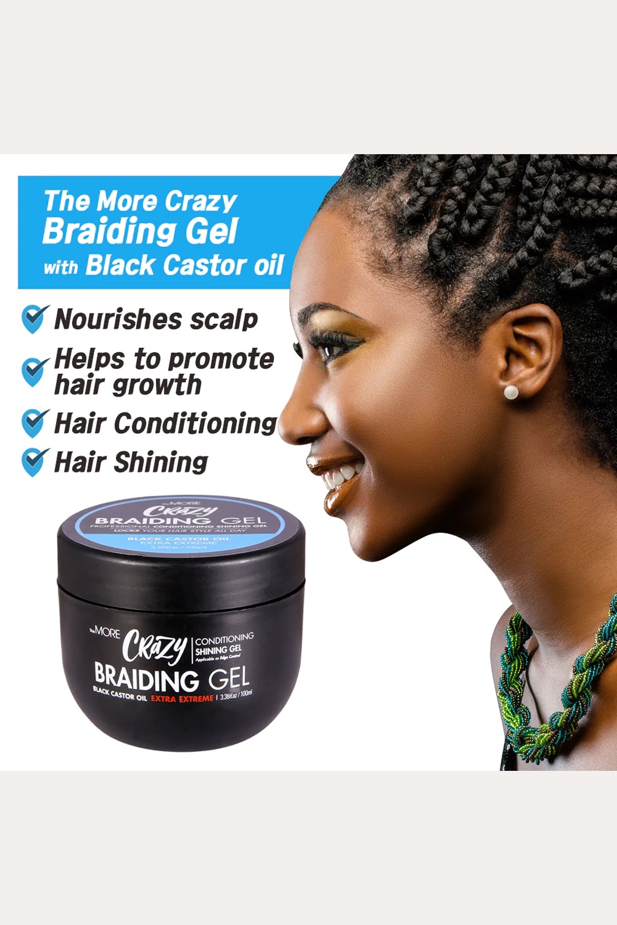 THE MORE CRAZY BRAIDING GEL EXTRA EXTREME HOLD