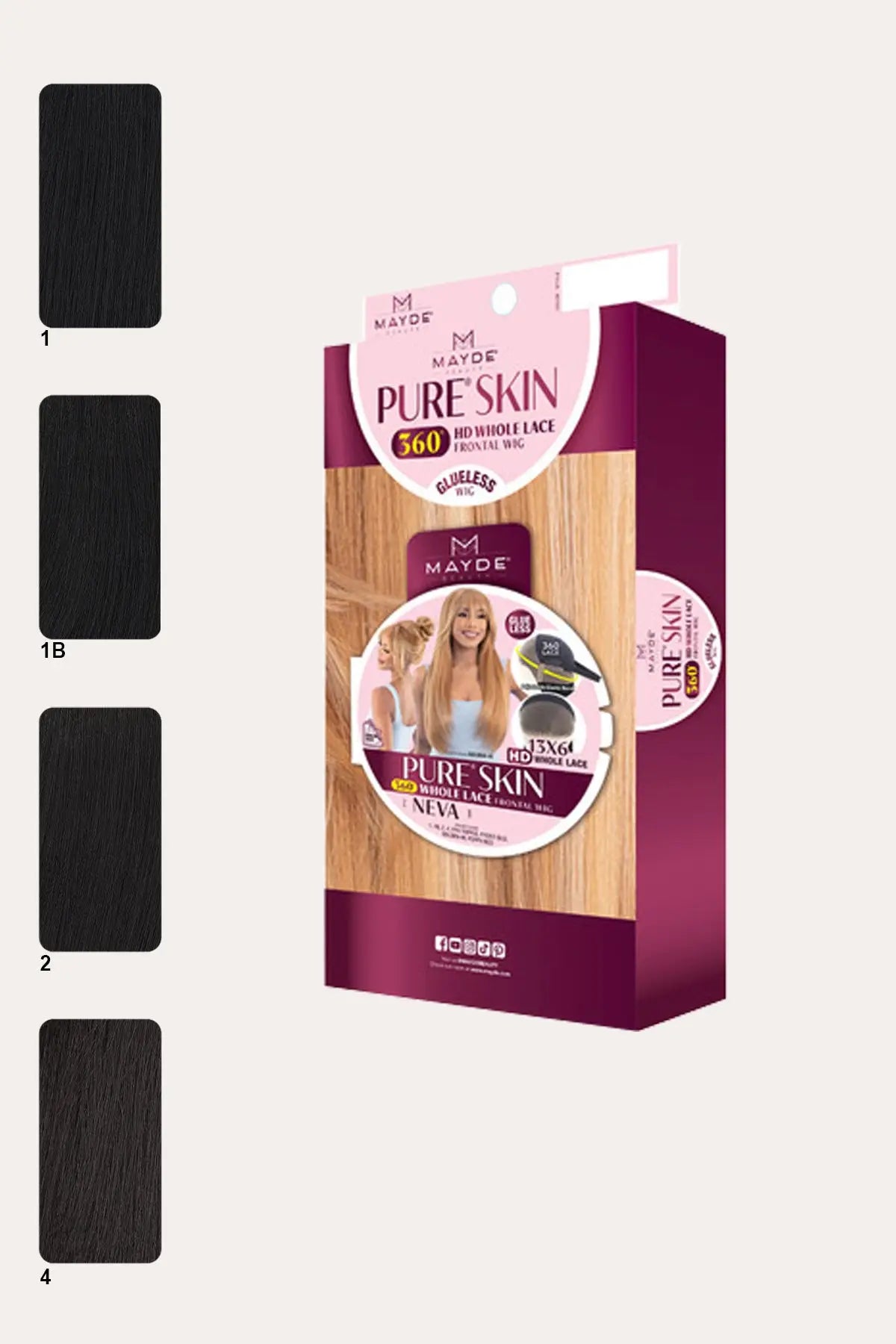 MAYDE PURE SKIN 360 WHOLE LACE FRONT WIG - NEVA MAYDE