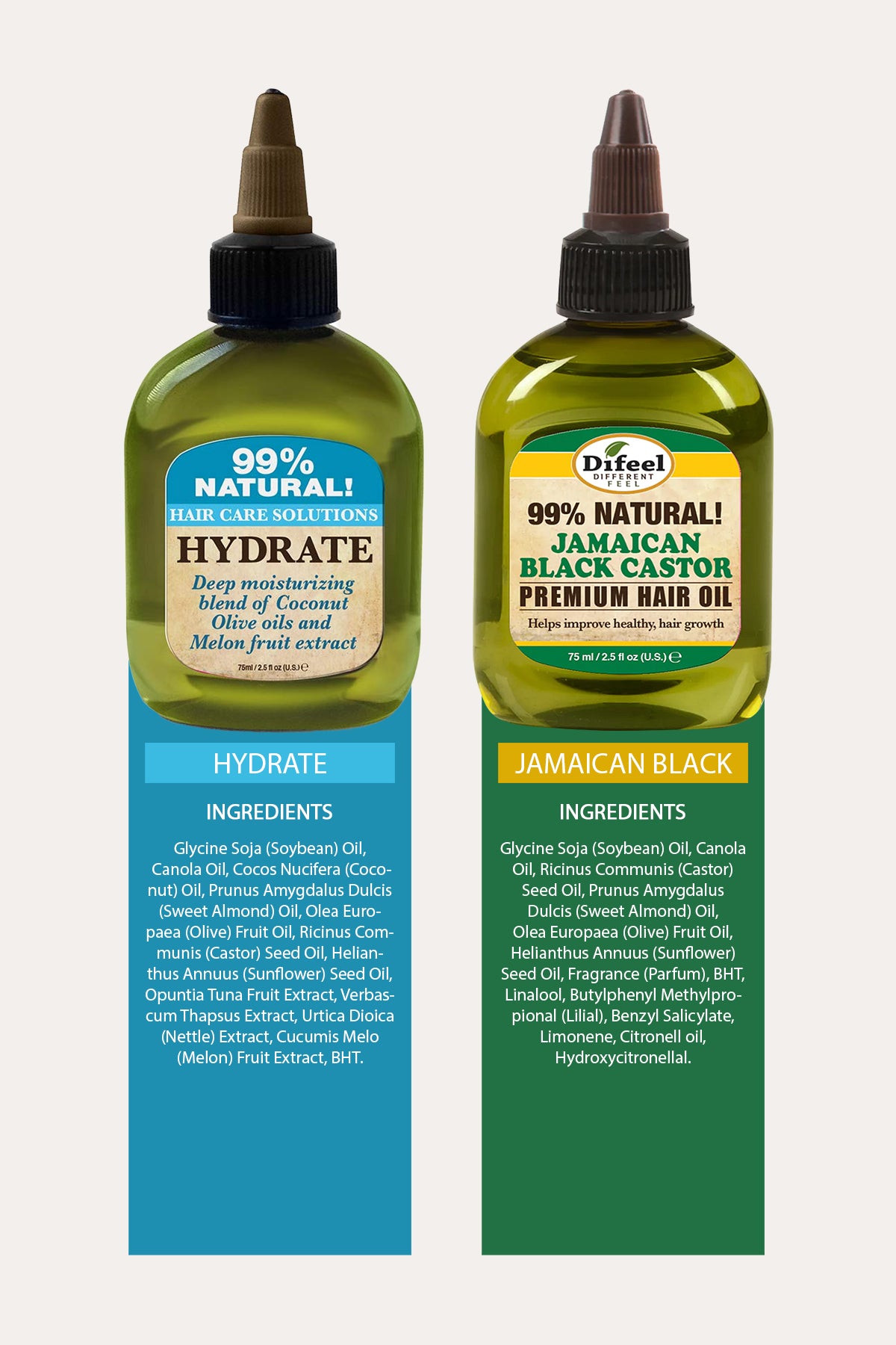 DIFEEL 99% NATURAL PREMIUM HAIR OIL 2.5oz