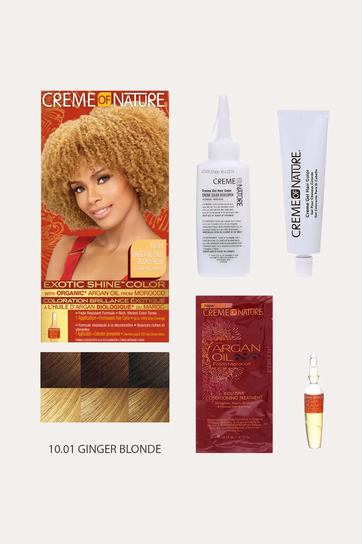 CREME OF NATURE  EXOTIC SHINE COLOR WITH ARGAN OIL FROM MOROCCO KIT