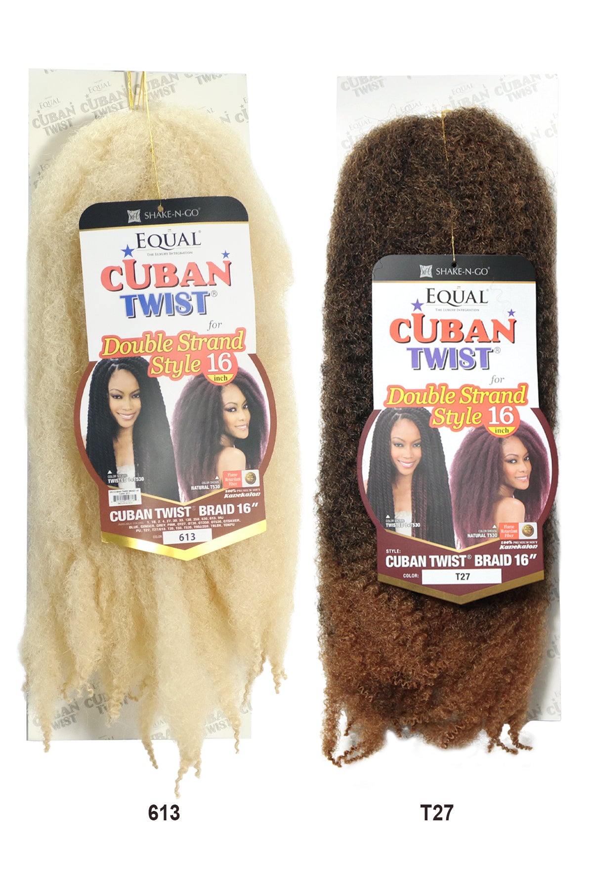 SHAKE N GO EQUAL CUBAN TWIST DOUBLE STRAND STYLE BRAID 16"