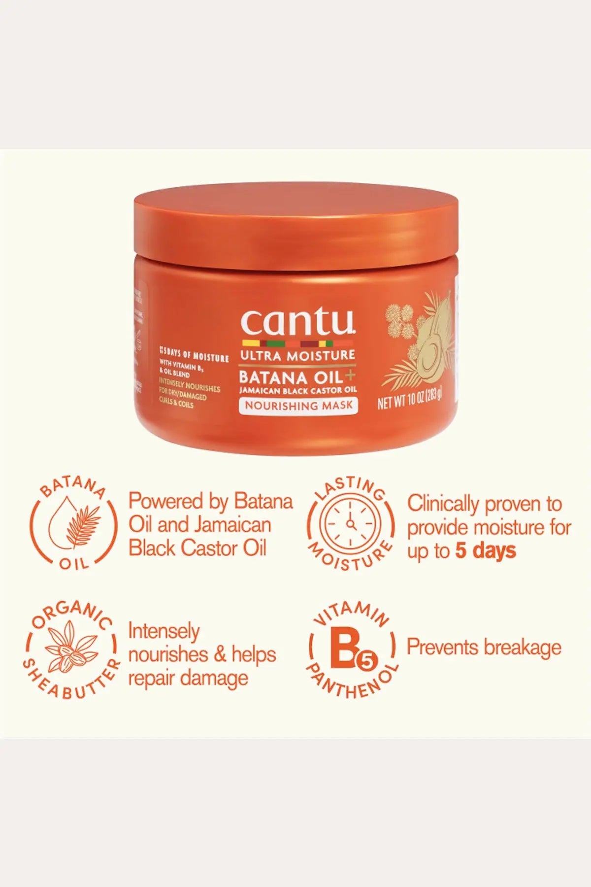 CANTU ULTRA MOISTURE BATANA OIL NOURISHING HAIR MASK 10oz CANTU