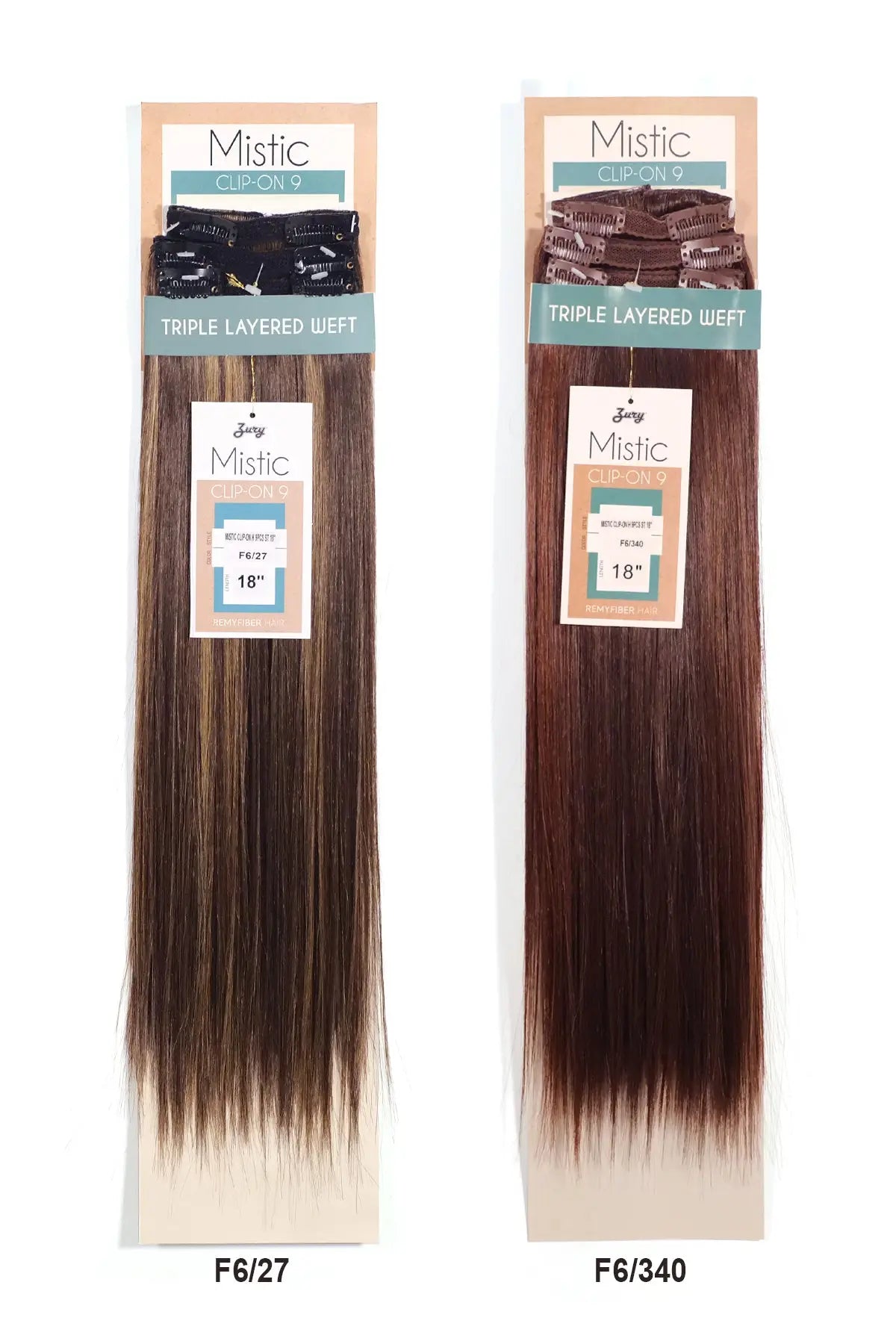 ZURY MISTIC CLIP-ON 9PC 18" Zury