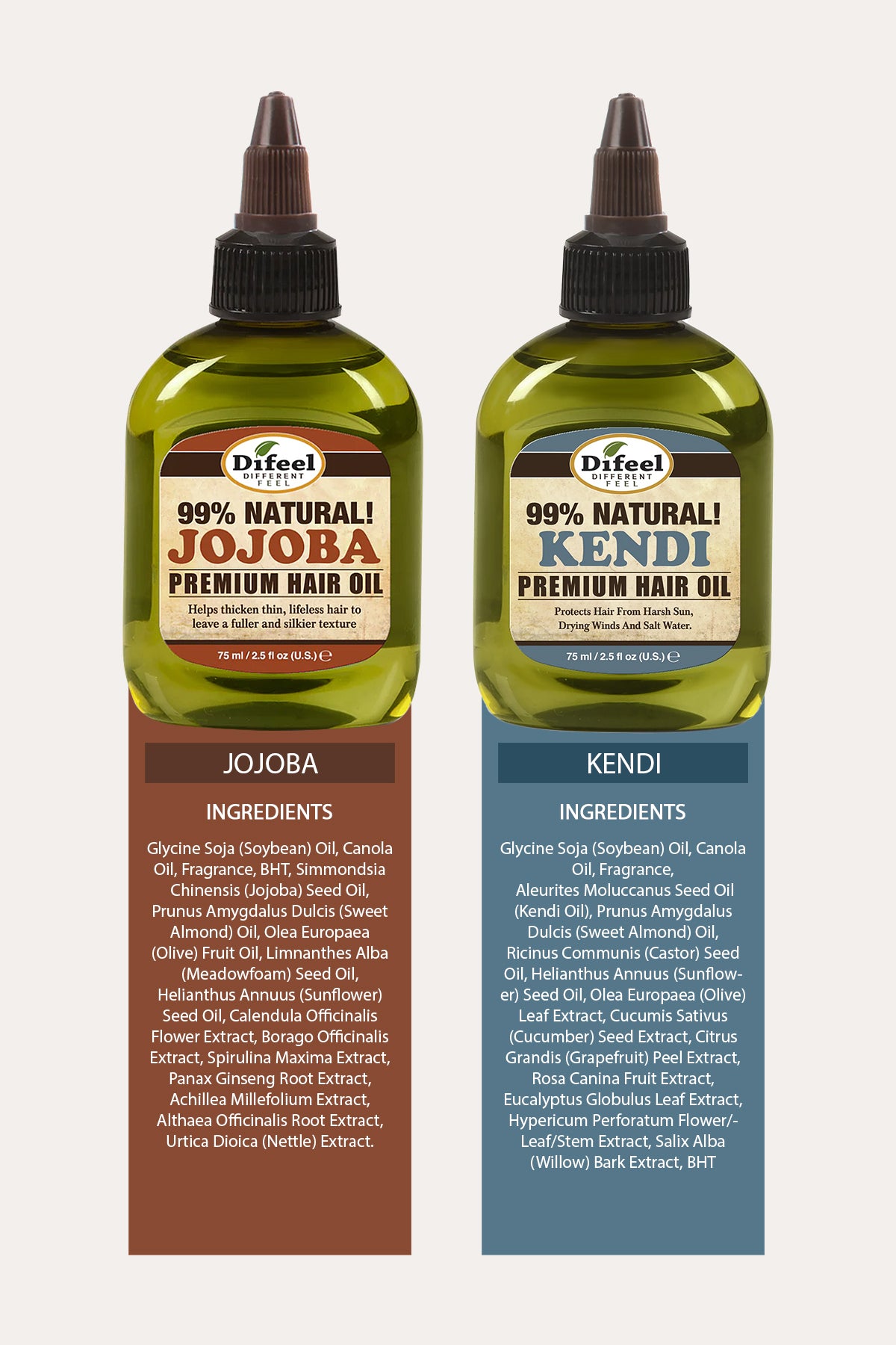 DIFEEL 99% NATURAL PREMIUM HAIR OIL 2.5oz