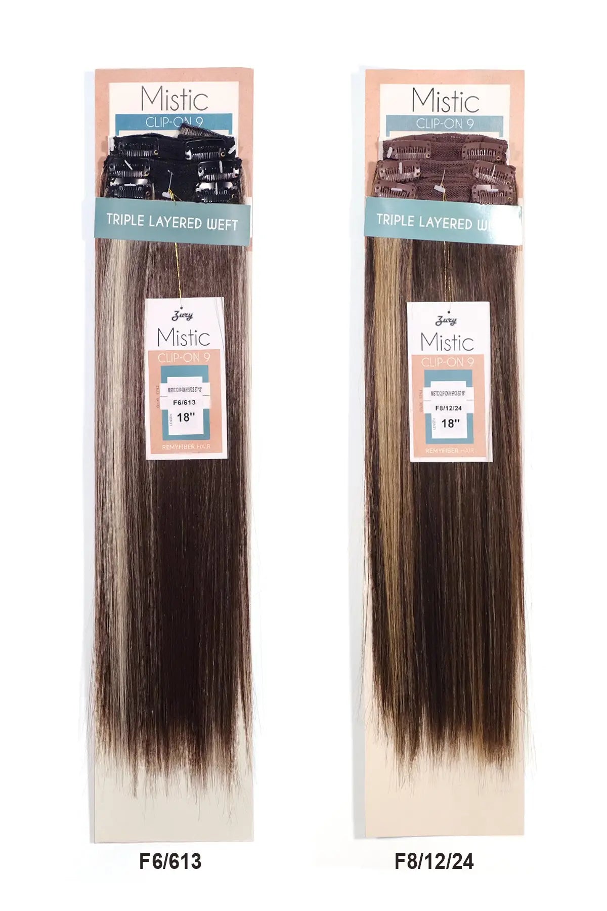 ZURY MISTIC CLIP-ON 9PC 18" Zury