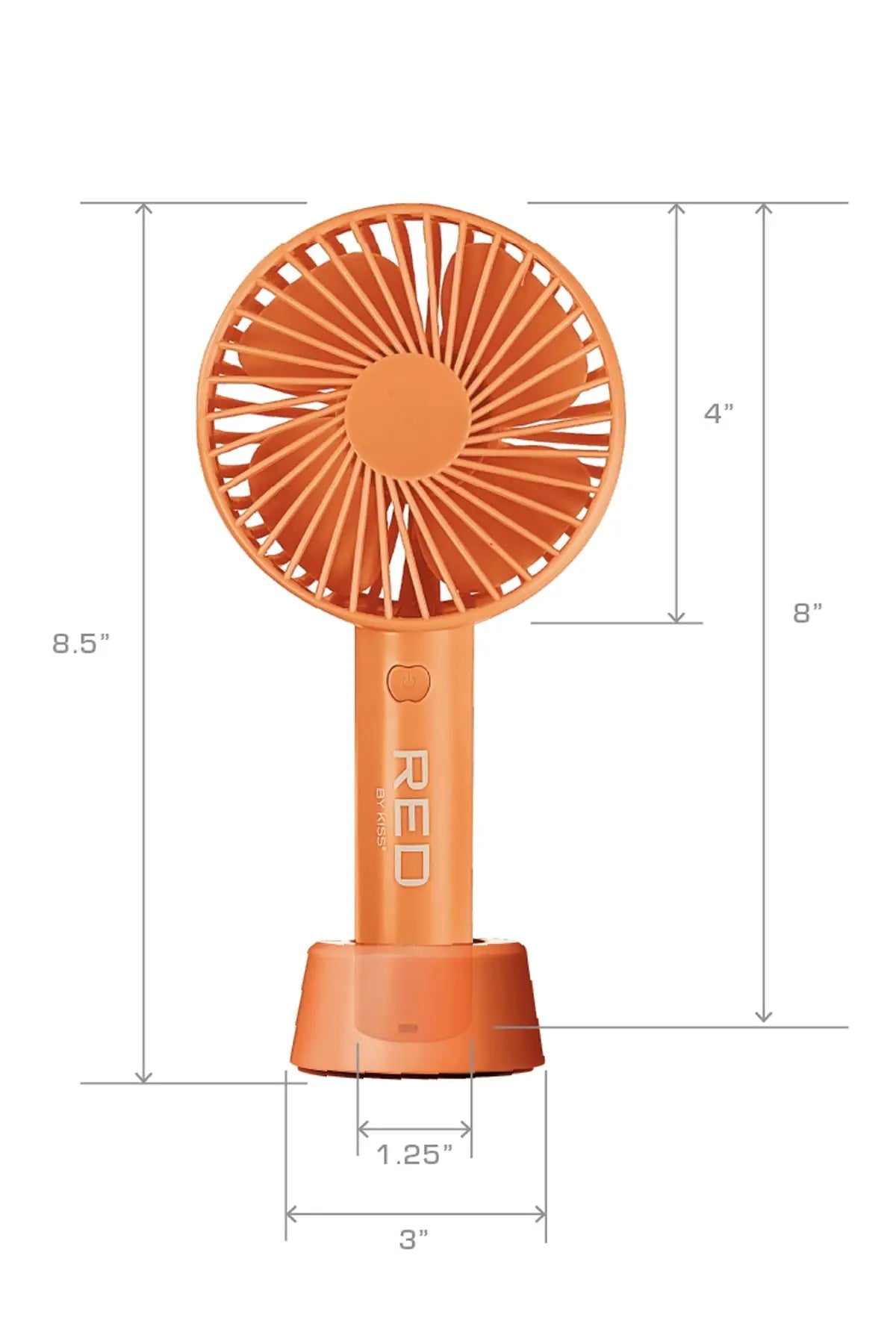 RED BY KISS PORTABLE HANDHELD RECHARGEABLE BEAUTY FAN RED BEAUTY