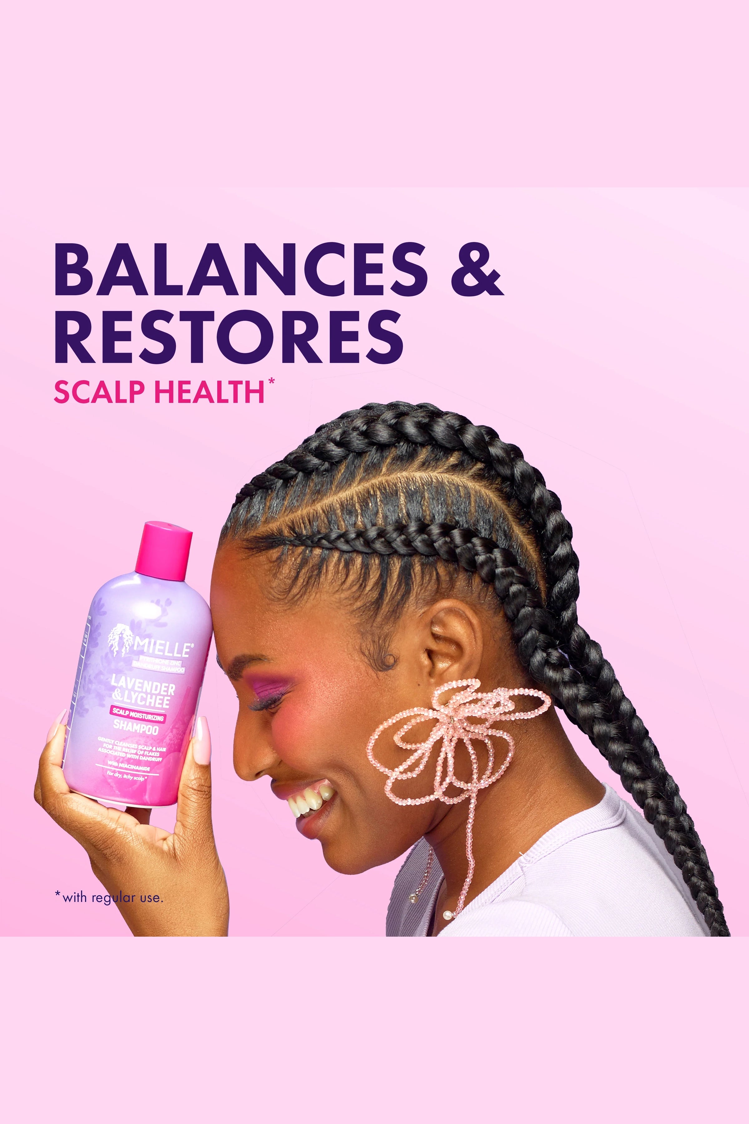 MIELLE LAVENDER & LYCHEE SCALP MOISTURIZING SHAMPOO