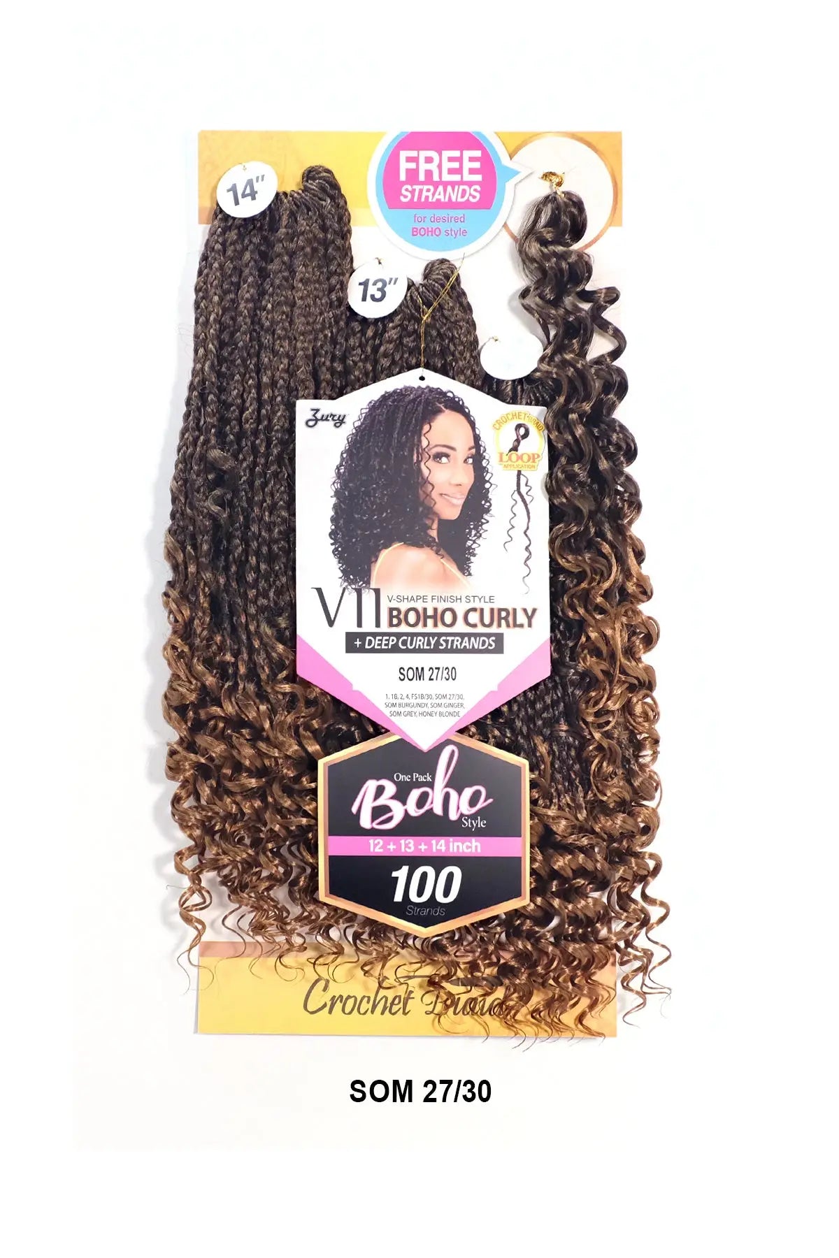 ZURY CROCHET BRAID V11 BOHO CURLY (12"+13"+14") ROYAL