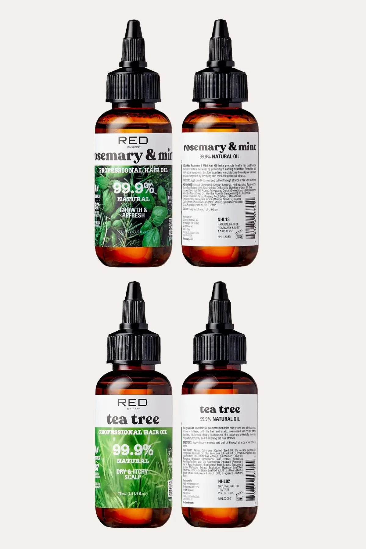 RED BY KISS PROFESSIONAL HAIR OIL (8 TYPES)