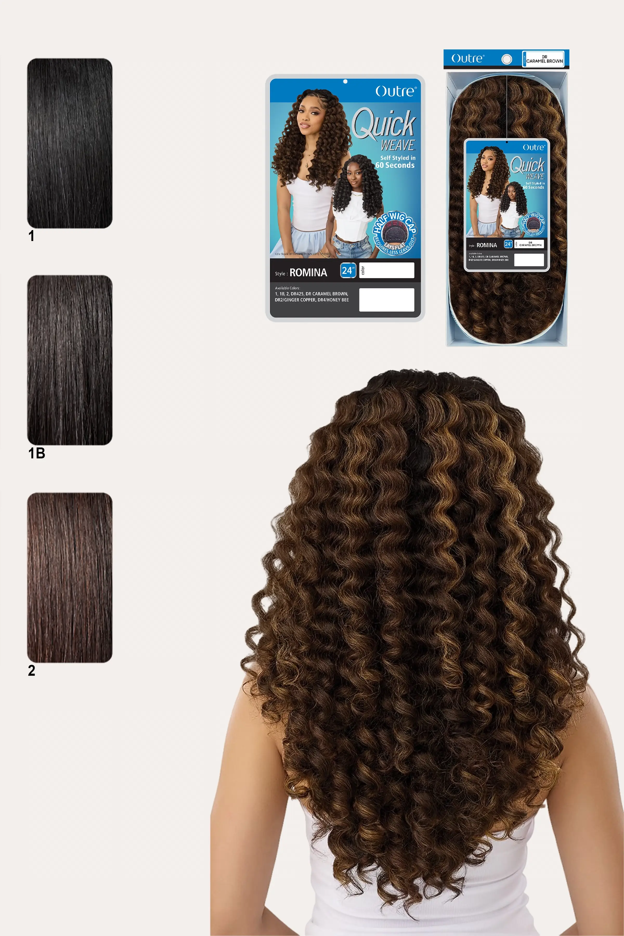 OUTRE QUICK WEAVE HALF WIG - ROMINA