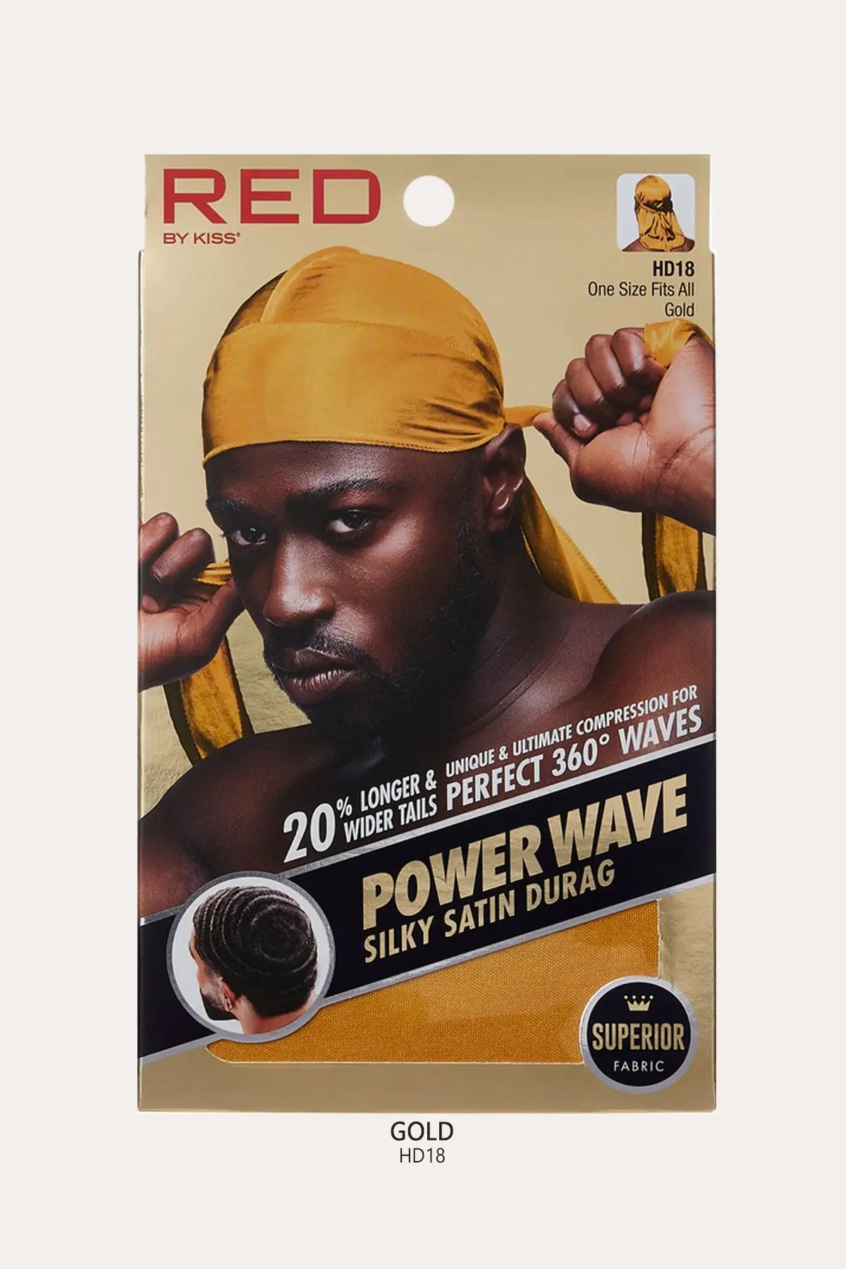 RED BY KISS POWER WAVE SILKY DURAG RED BEAUTY