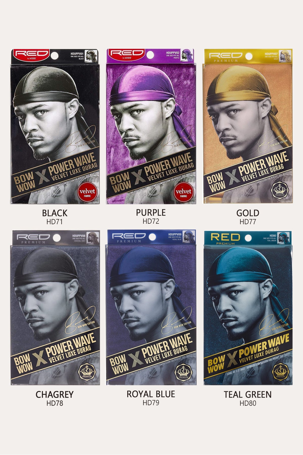 RED BY KISS BOW WOW POWER WAVE VELVET LUXE DURAG - BSW BEAUTY CANADA