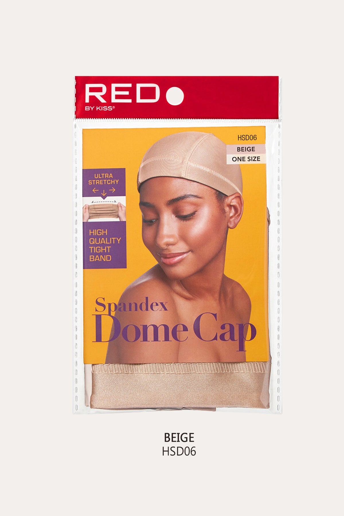 RED SPANDEX DOME CAP RED BY KISS