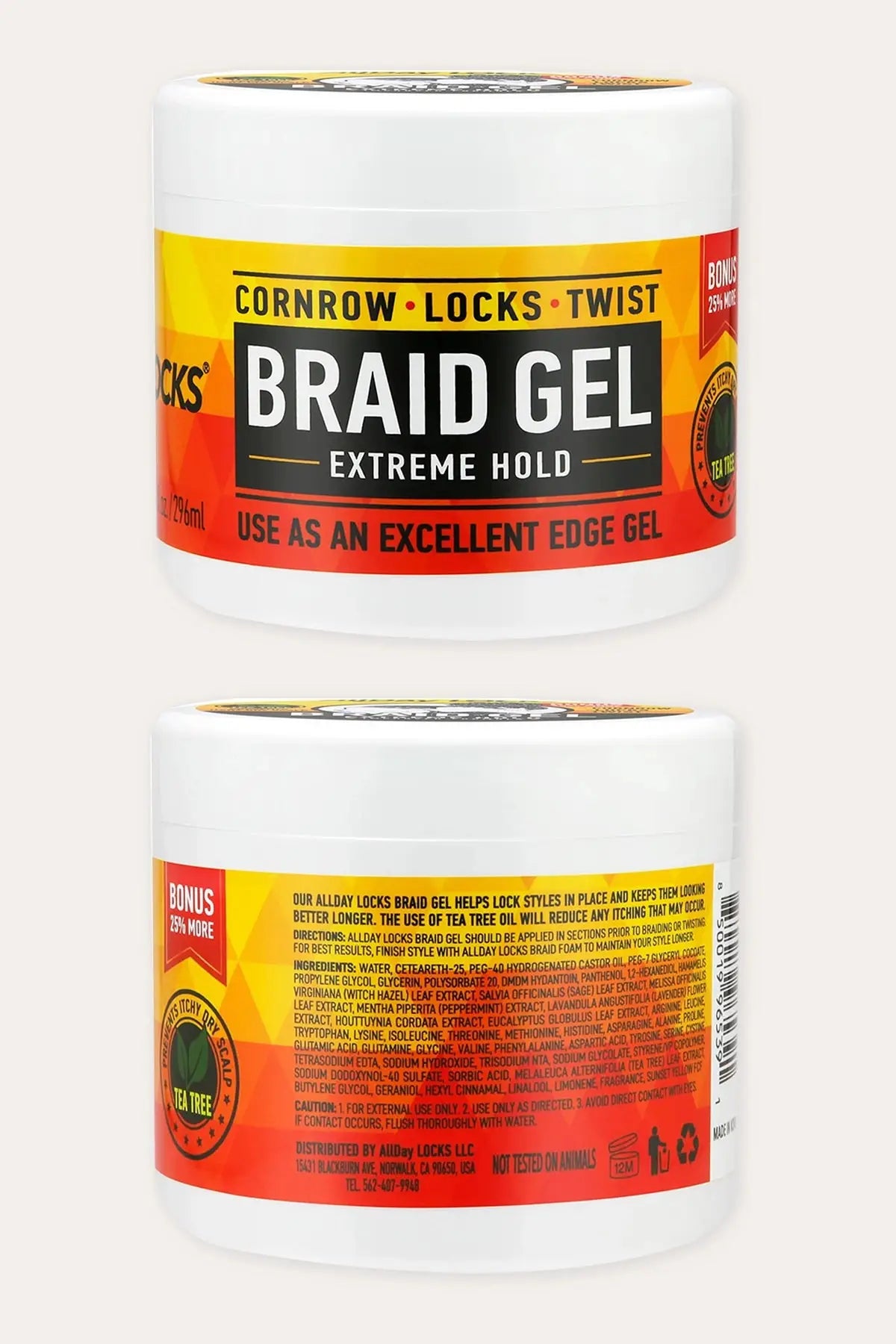 ALLDAY LOCKS BRAID GEL - EXTREME HOLD - STRONG HOLD BRAID GEL
