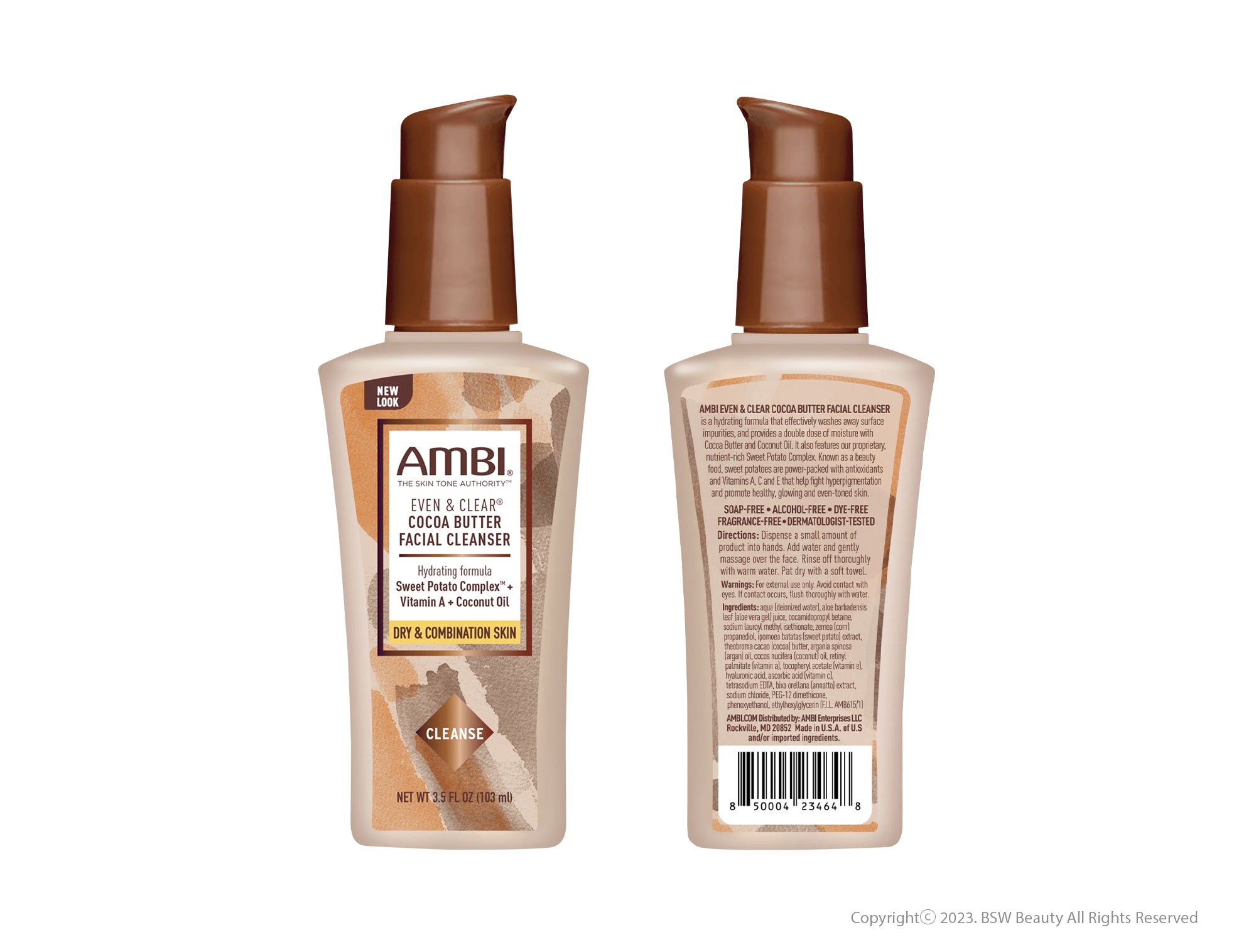 AMBI EVEN & CLEAR COCOA BUTTER FACIAL CLEANSER 3.5oz