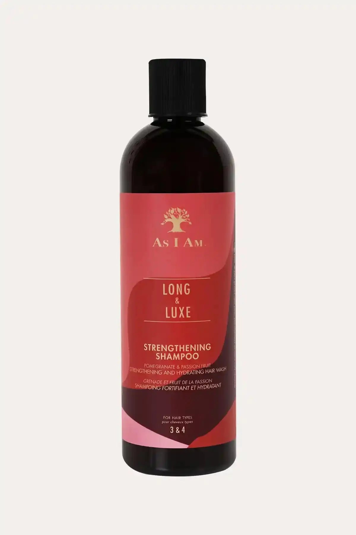 AS I AM LONG AND LUXE SHAMPOO RENFORÇANT GRENADE & FRUIT DE LA PASSION 355ml