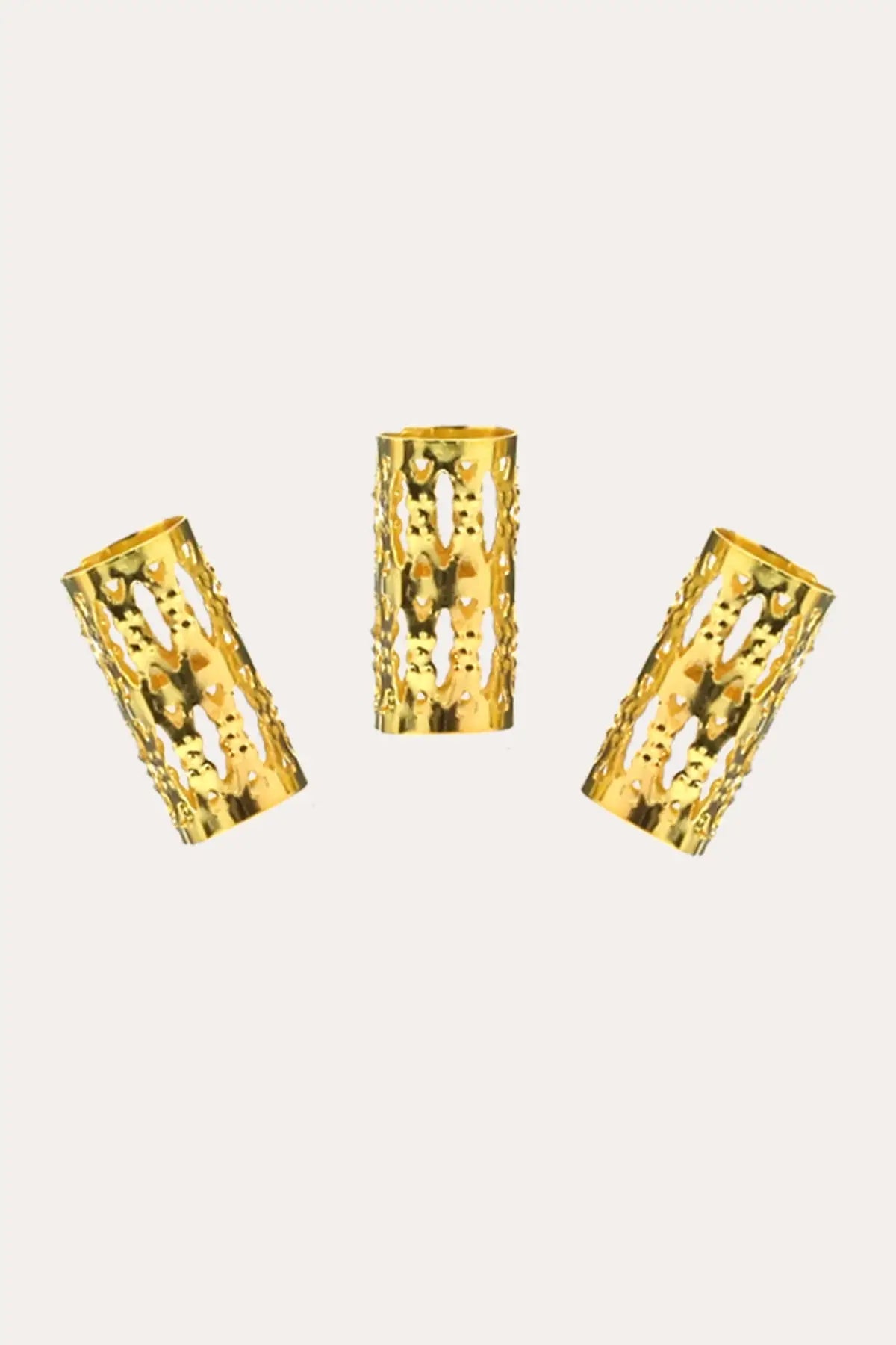 BEAUTY TOWN TUBE EN FILIGRANE OR 24K 8X15MM LONG #07781 (LOT ÉCONOMIQUE)