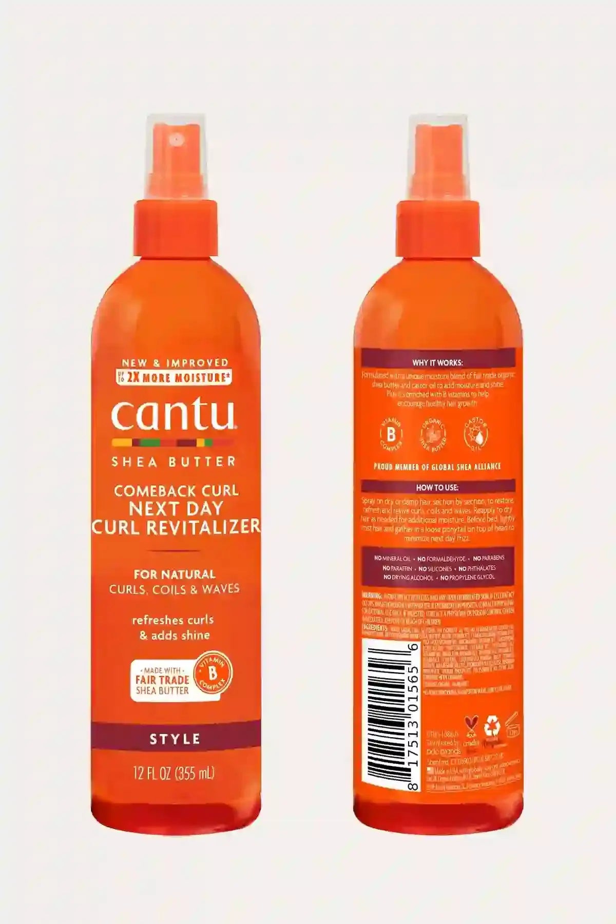 CANTU POUR CHEVEUX NATURELS RAVIVEUR DE BOUCLES JOUR APRÈS JOUR 355ml