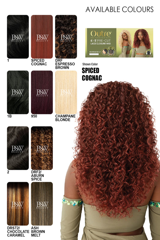 OUTRE 6X5 PRE-CUT LACE CLOSURE WIG - DOMINICAN CURLY 22" - BSW BEAUTY CANADA
