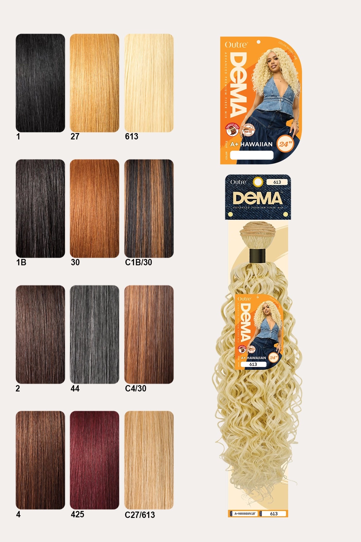 OUTRE DEMA A+ WEAVE BUNDLE - HAWAIIAN 24