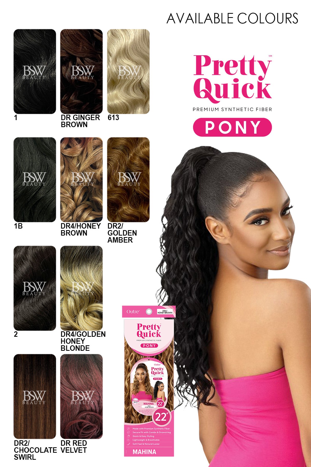 OUTRE PRETTY QUICK PONYTAIL MAHINA - BSW BEAUTY CANADA