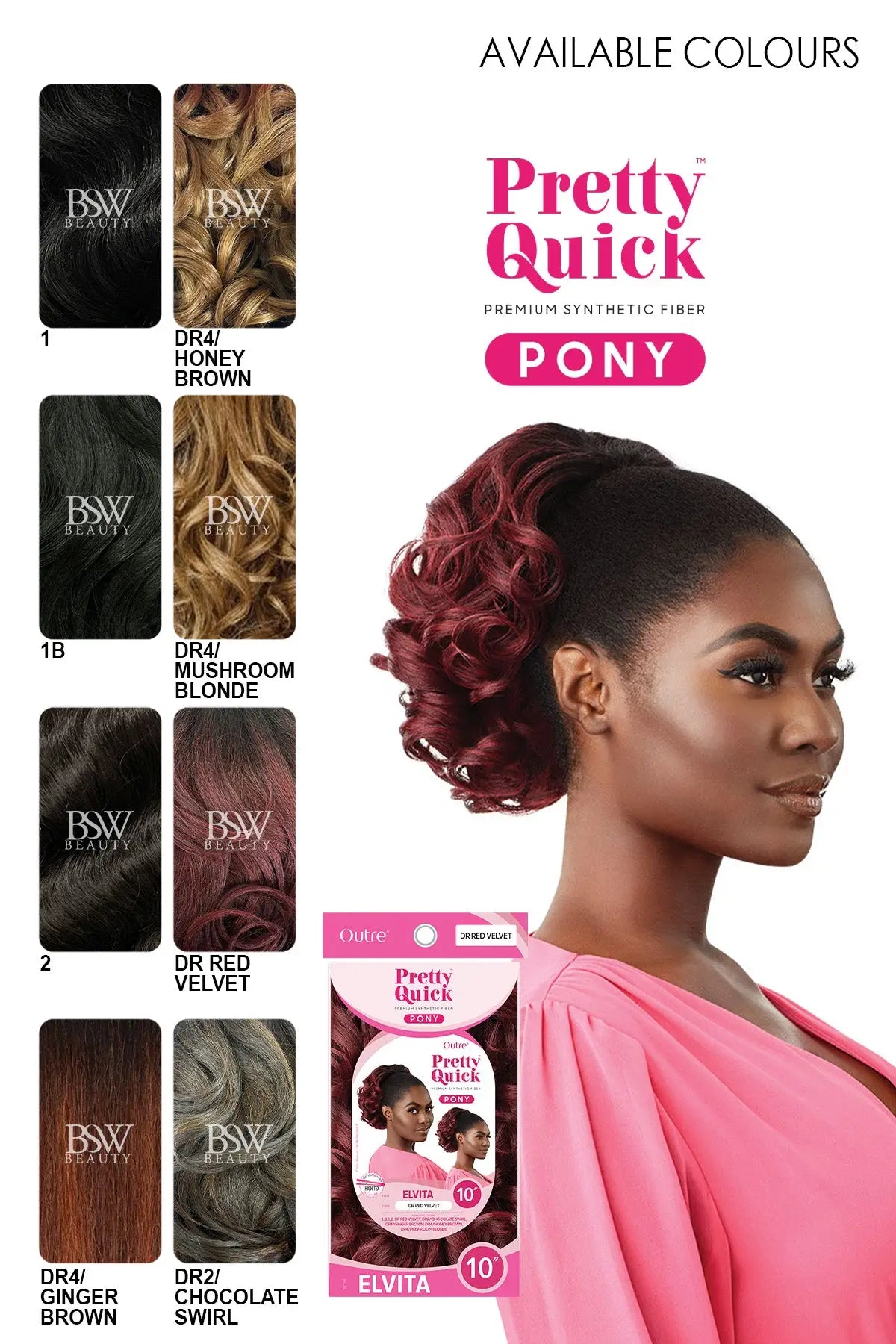 OUTRE PRETTY QUICK PREMIUM SYNTHETIC PONYTAIL - ELVITA - BSW BEAUTY CANADA