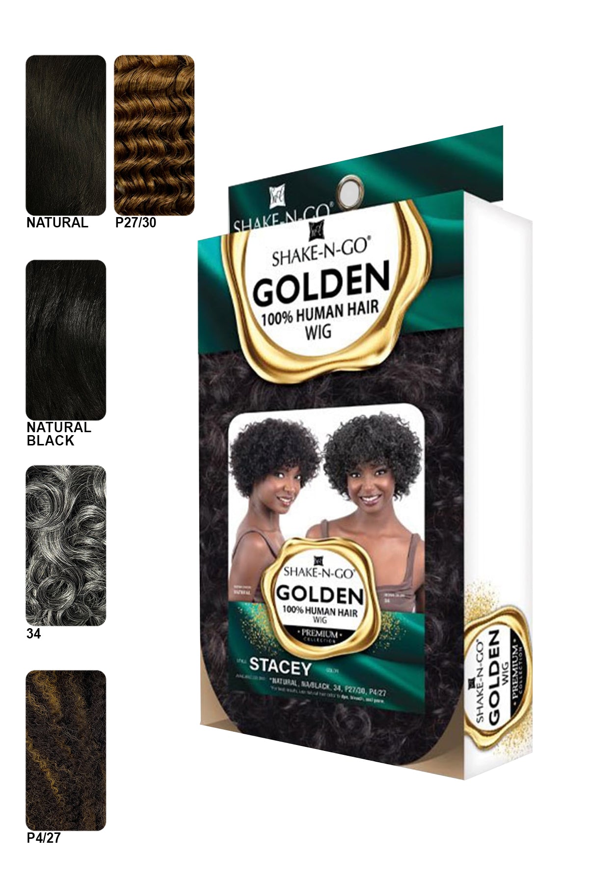 SHAKE N GO GOLDEN 100% HUMAN HAIR FULL WIG - STACEY - BSW BEAUTY CANADA