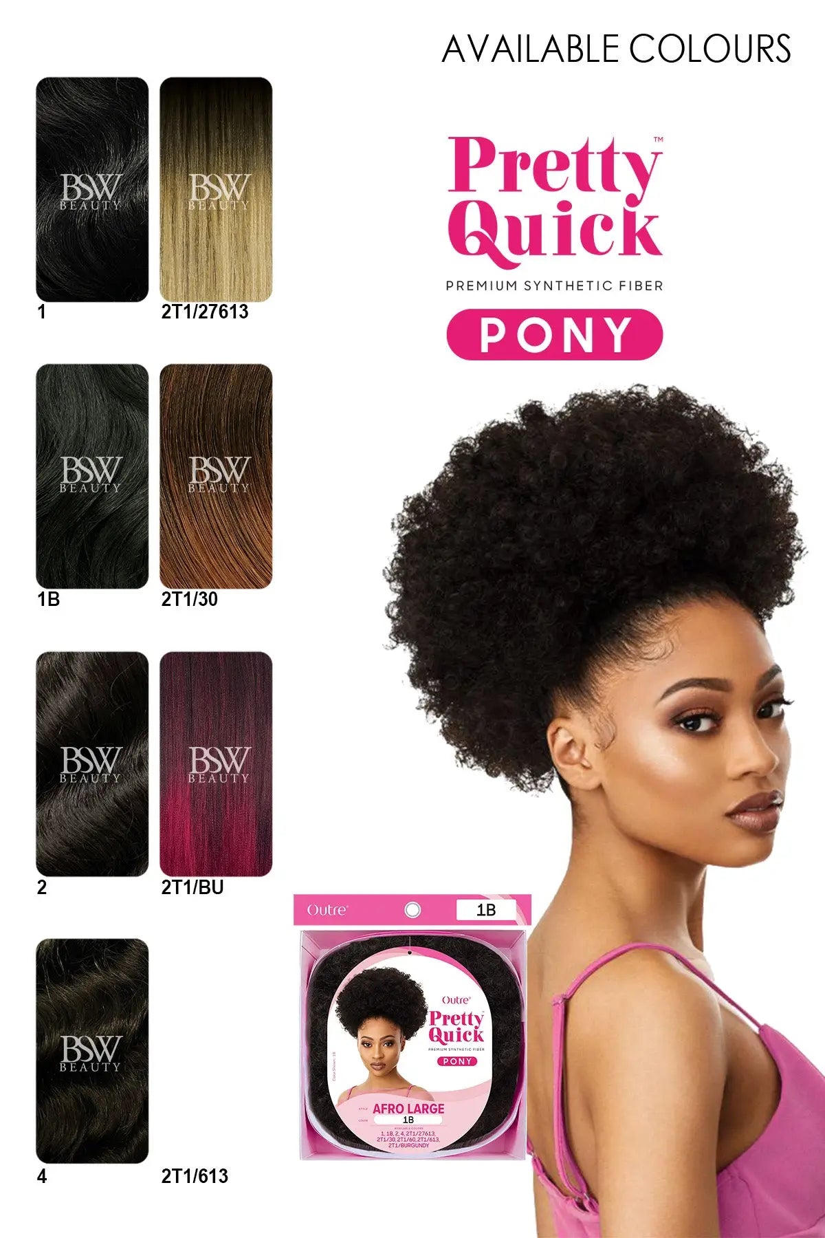 OUTRE PRETTY QUICK PONYTAIL AFRO LARGE - BSW BEAUTY CANADA
