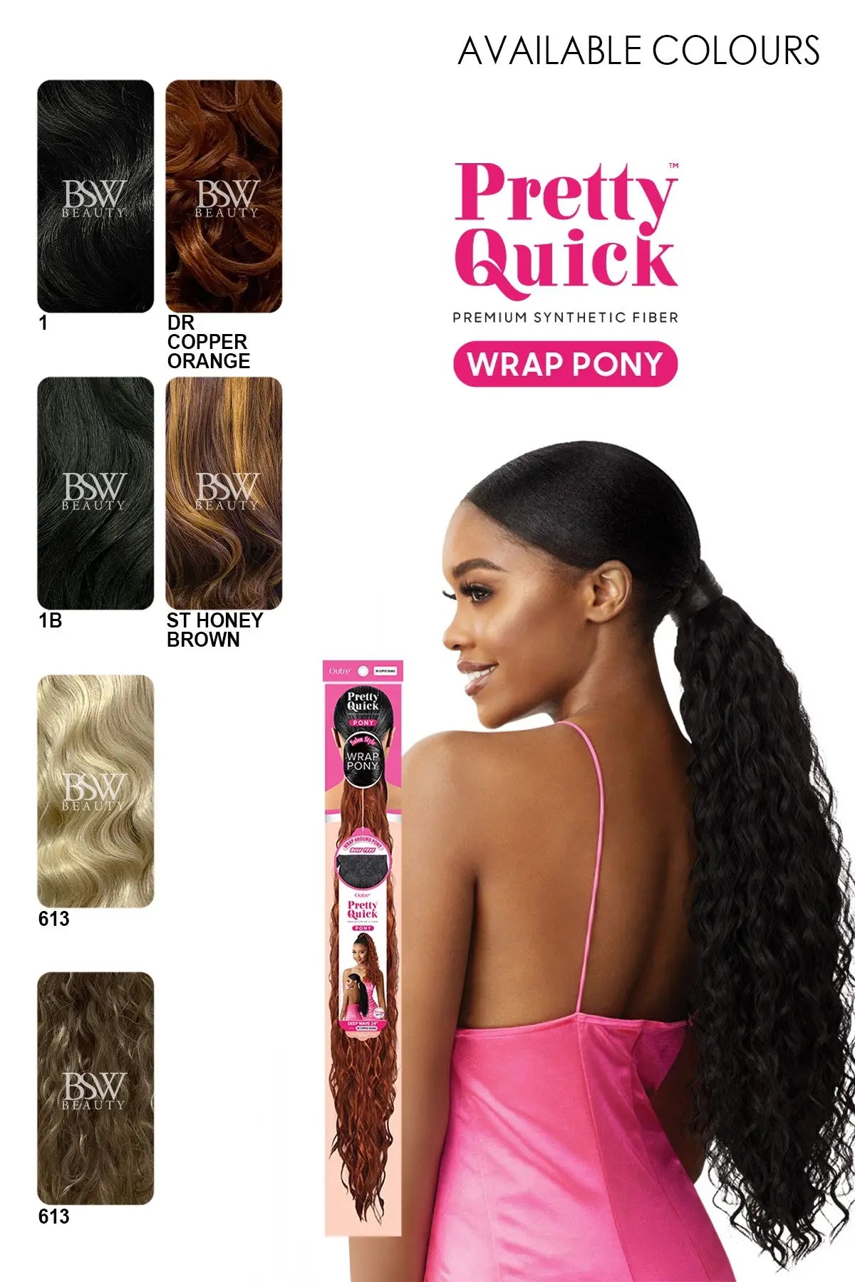 OUTRE PRETTY QUICK PONYTAIL DEEP WAVE 24" - BSW BEAUTY CANADA
